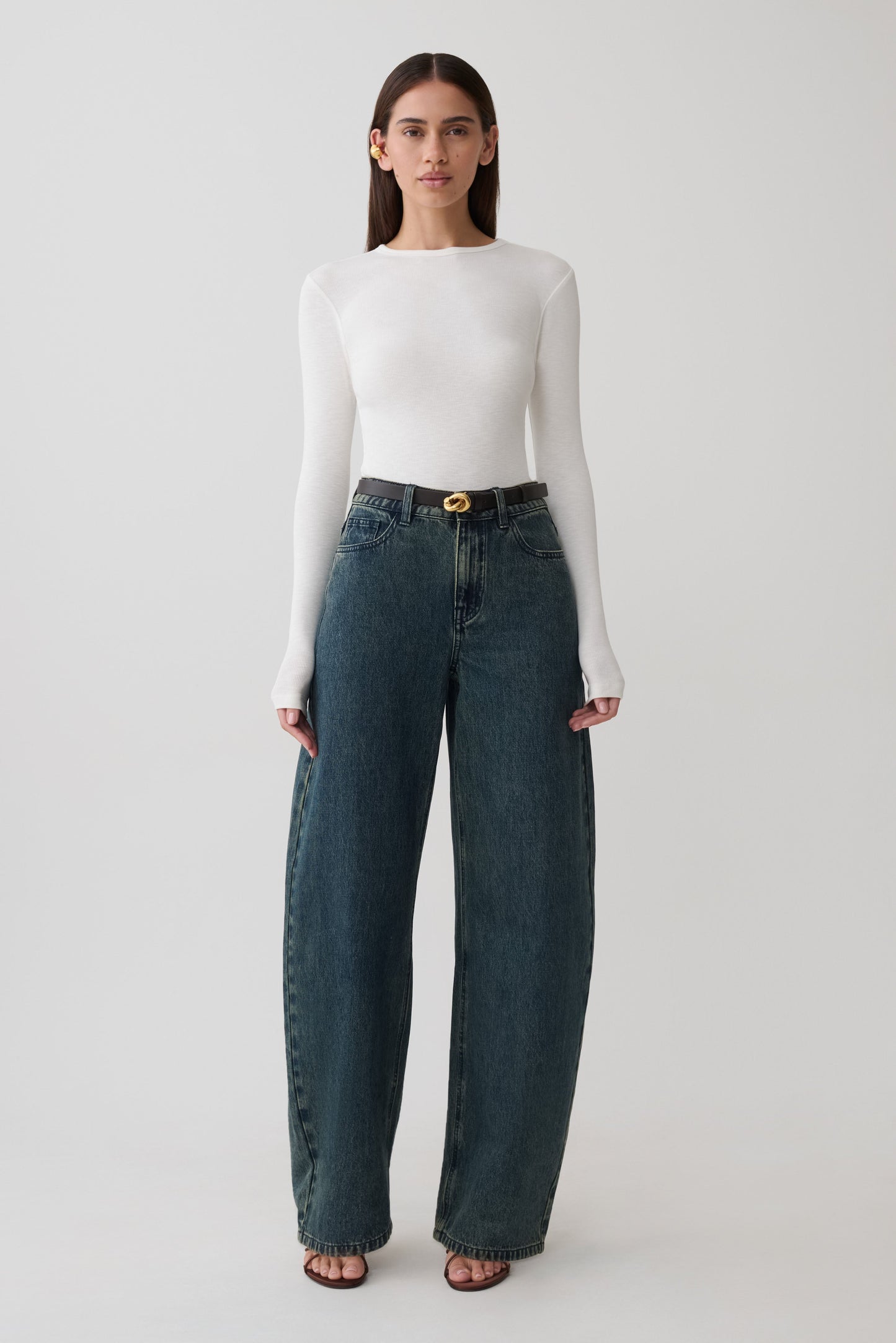Leny Long Sleeve Top - White