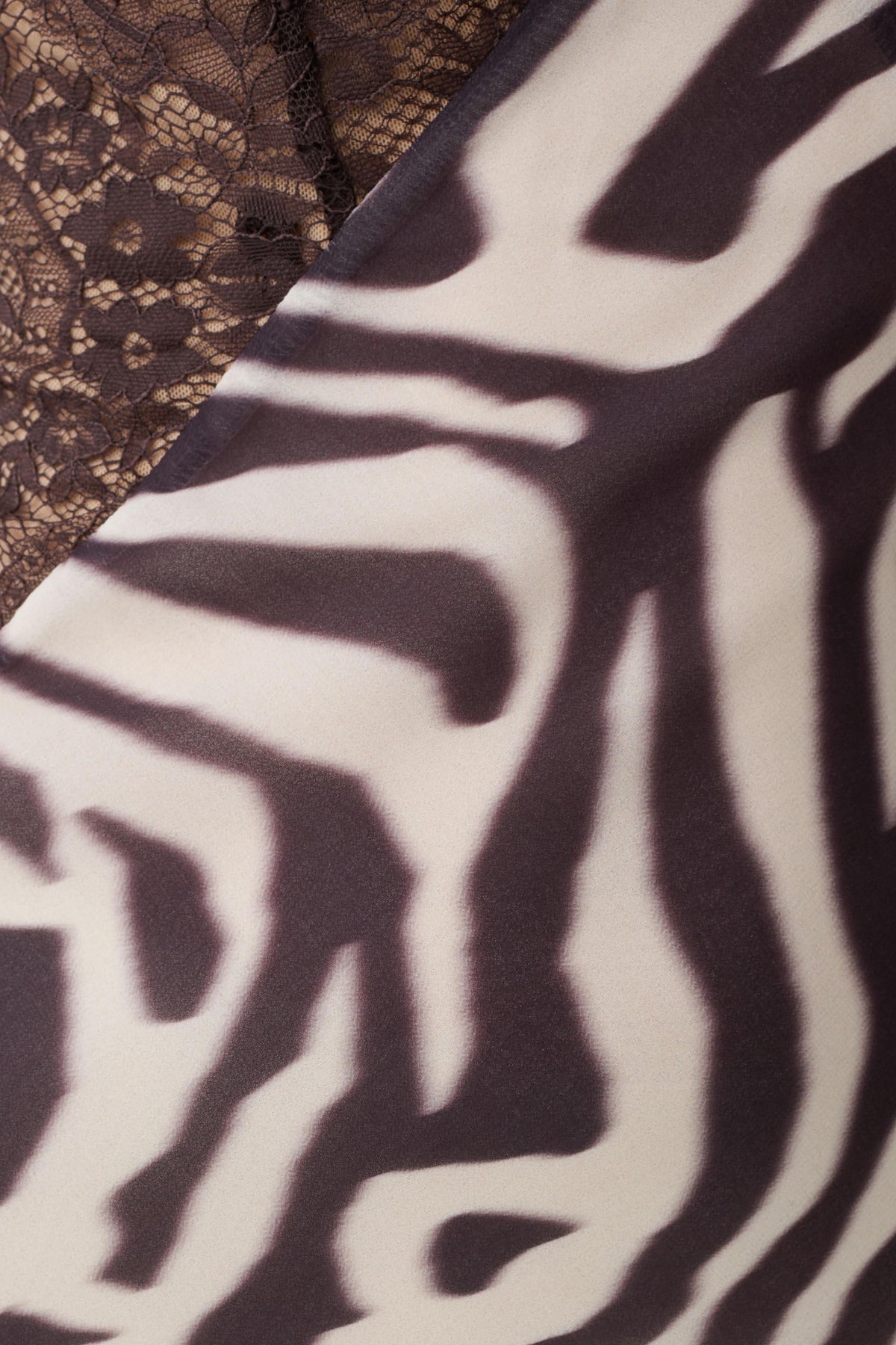 Angeline Lace And Chiffon Maxi Dress - Abstract Zebra Print #8
