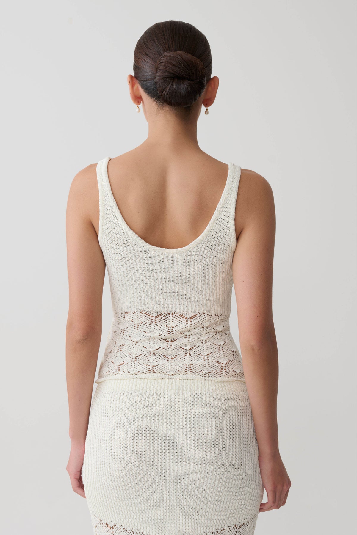 Atlantis Crochet Knit Top - White #2