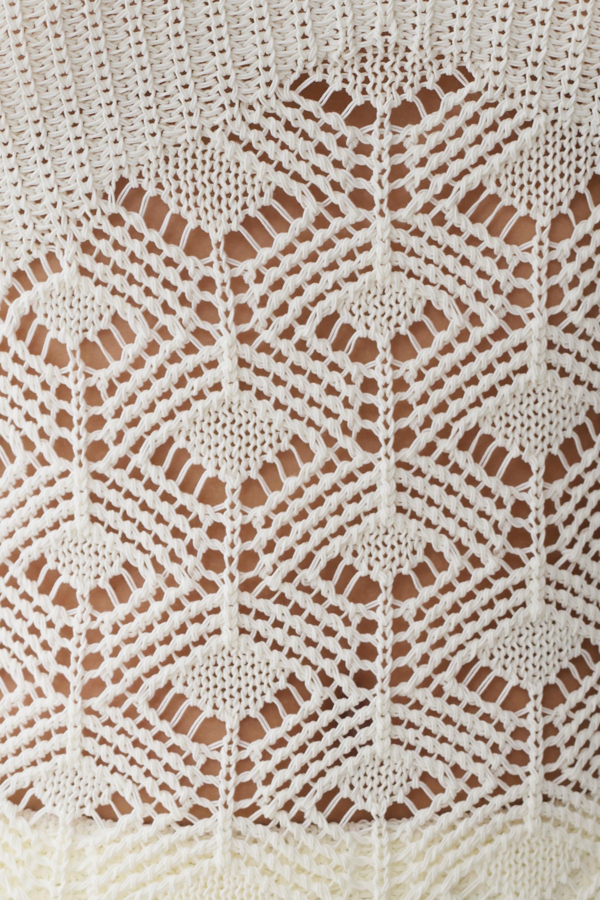 Atlantis Crochet Knit Top - White #7