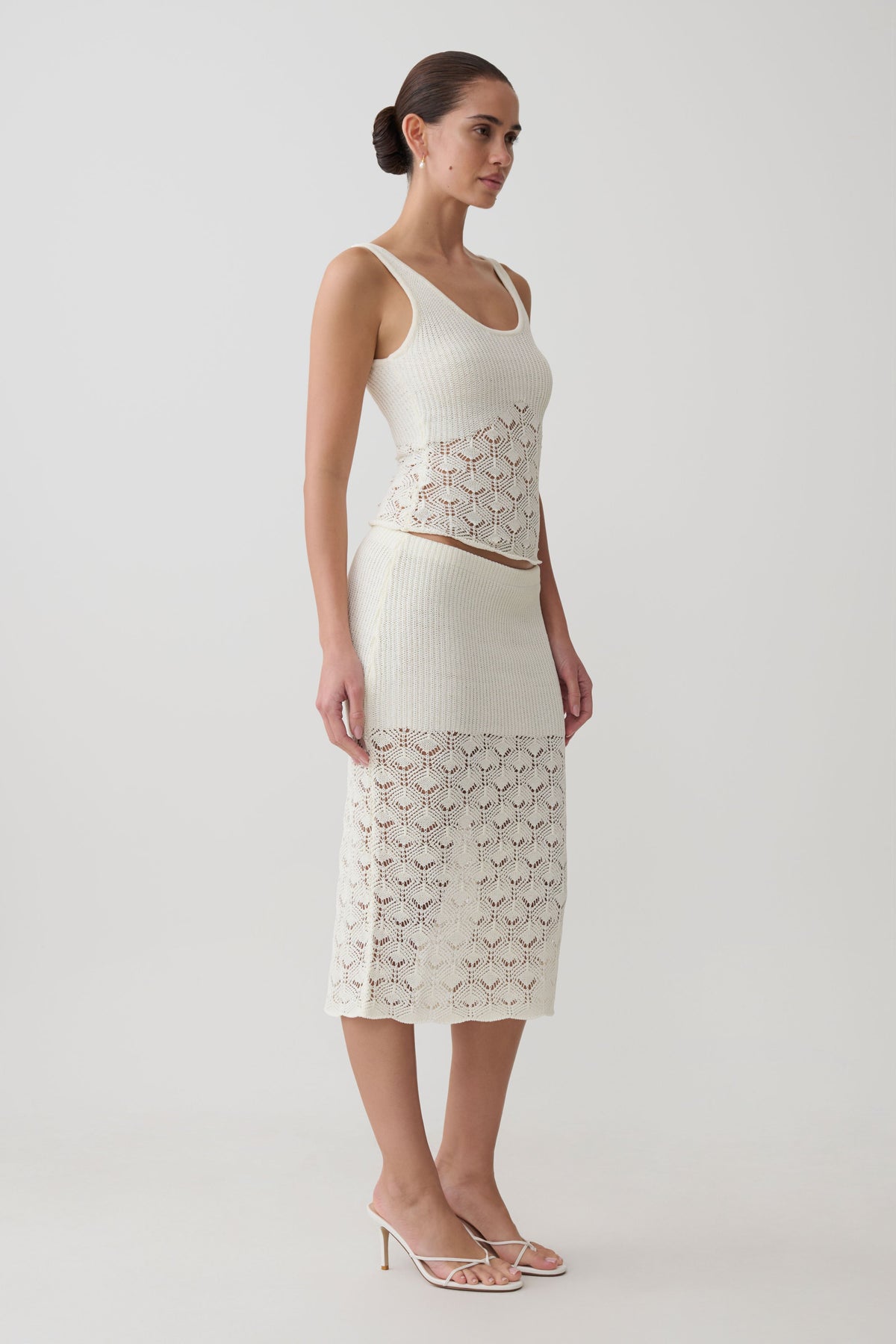Atlantis Crochet Knit Top - White #4
