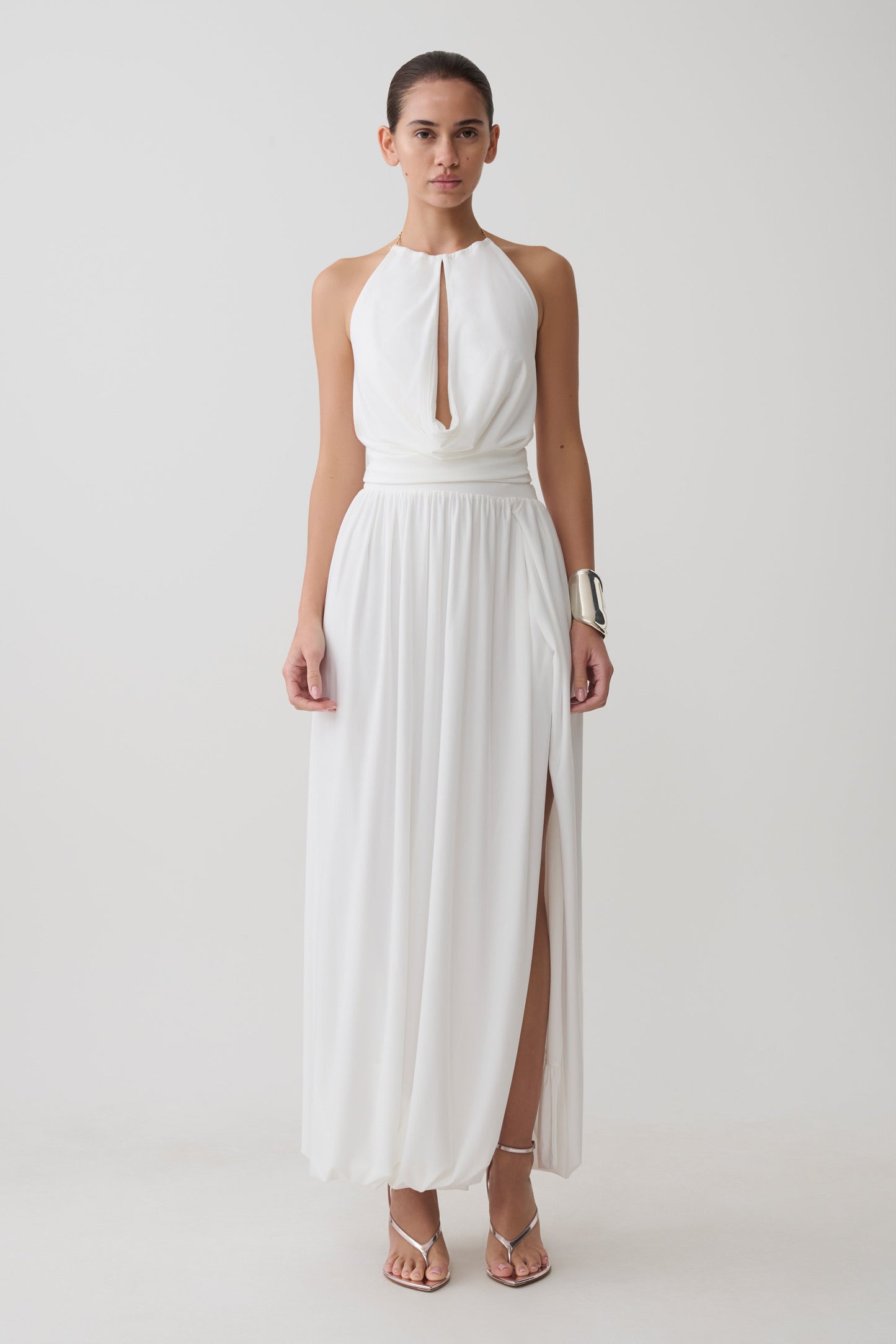 Banks Halter Neck Top With Hardware - White