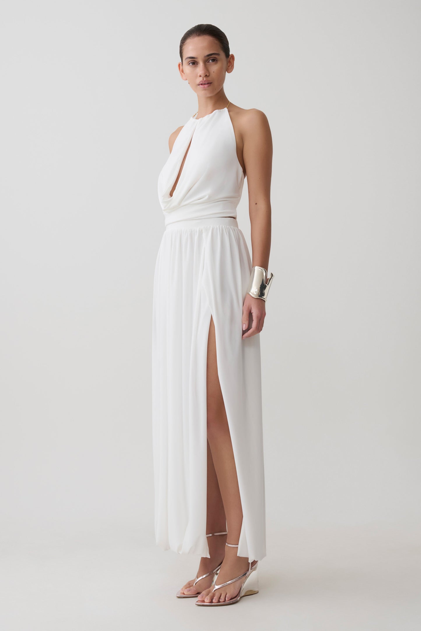 Banks Halter Neck Top With Hardware - White