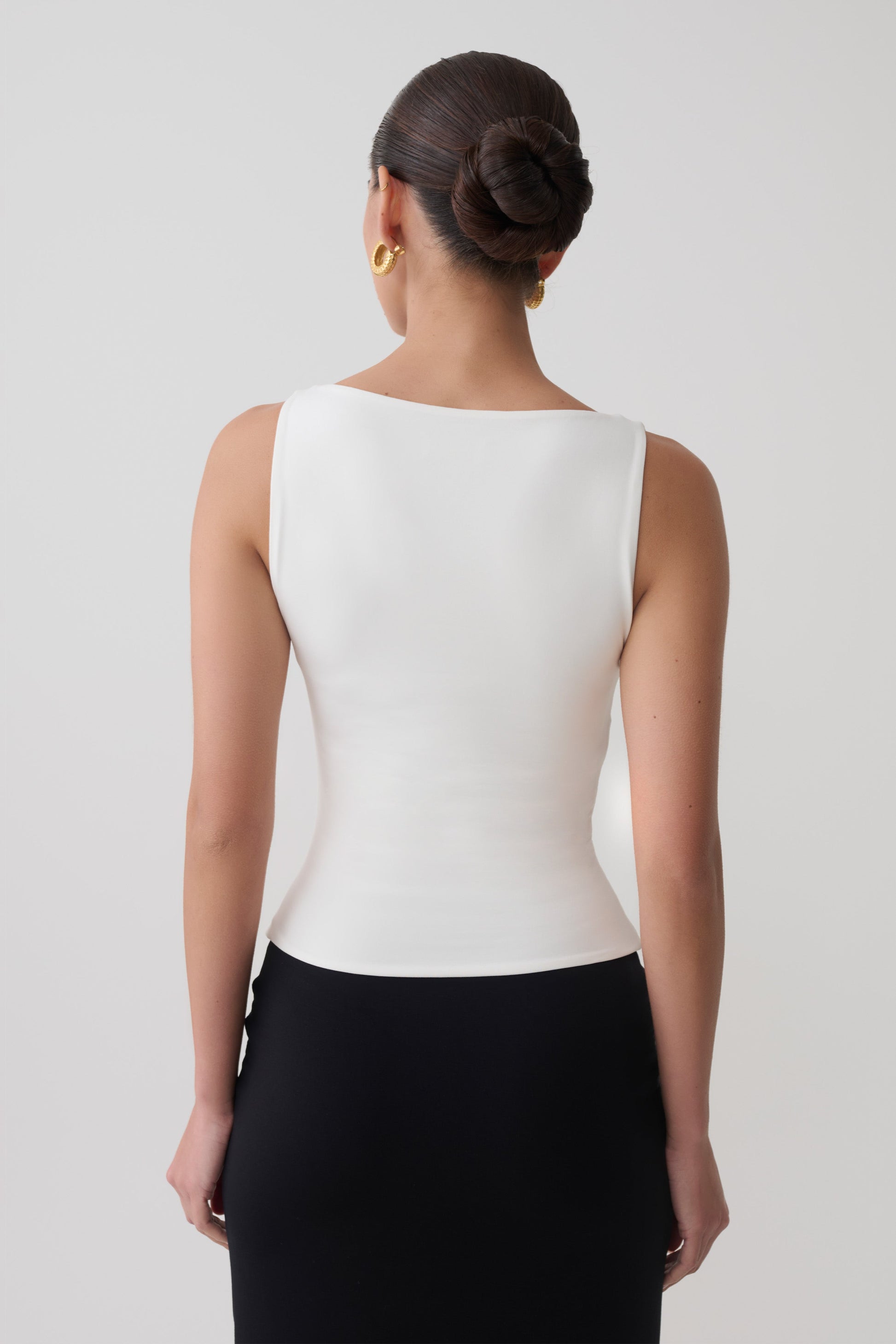 Nicolette Sleeveless Tank Top - White #2