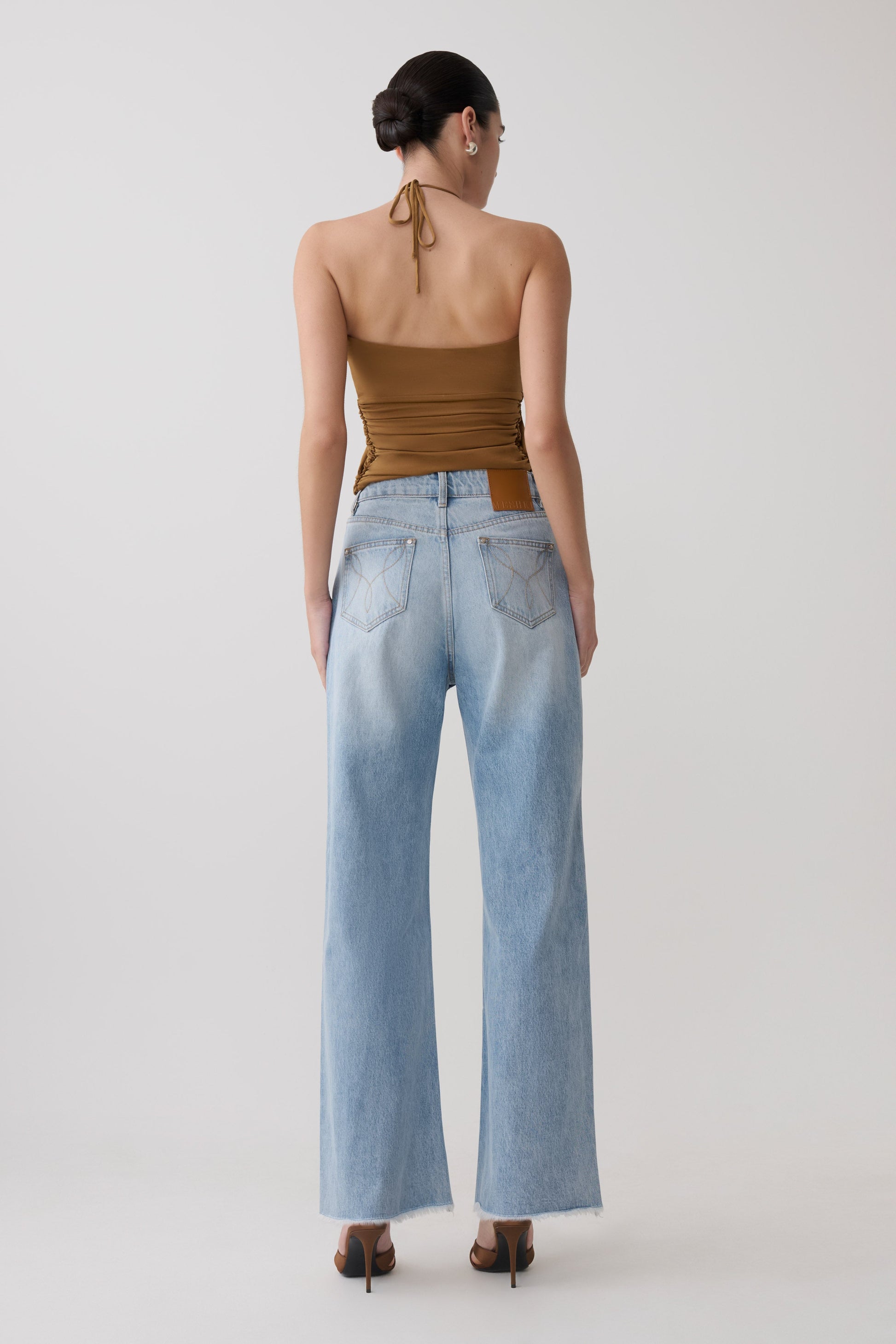 Sade Halter Top With Hardware - Caramel #5