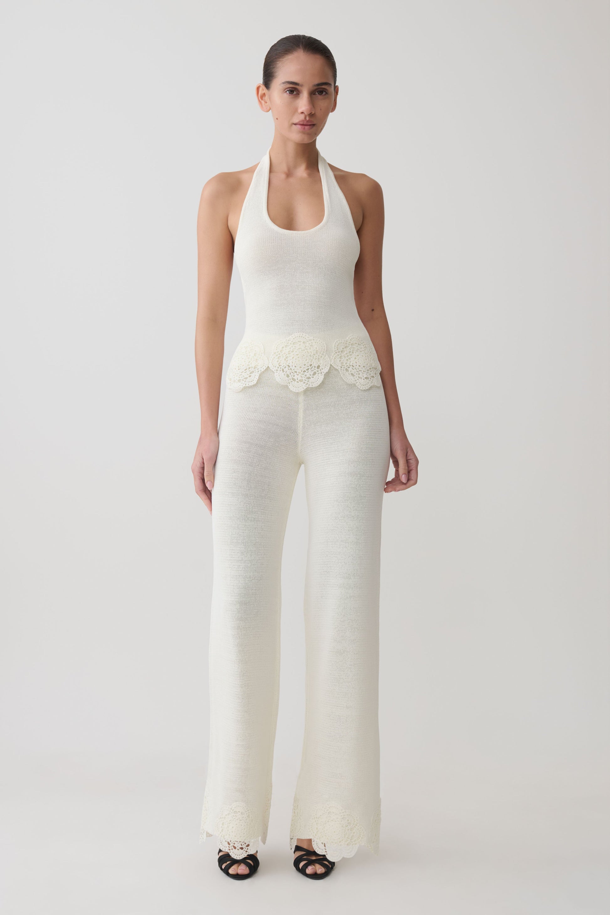 Salley Crochet Pants - Ivory #6