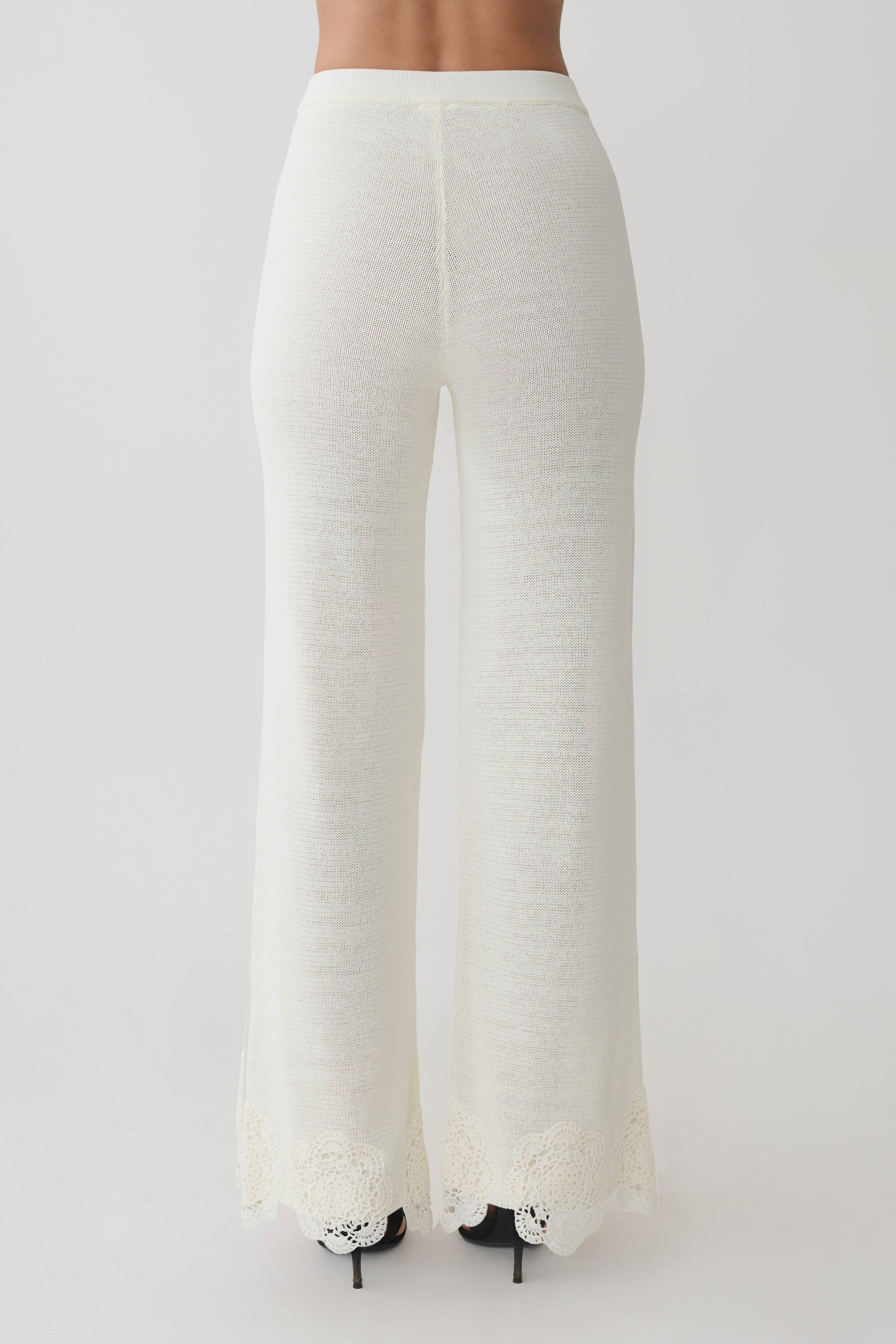 Salley Crochet Pants - Ivory #2