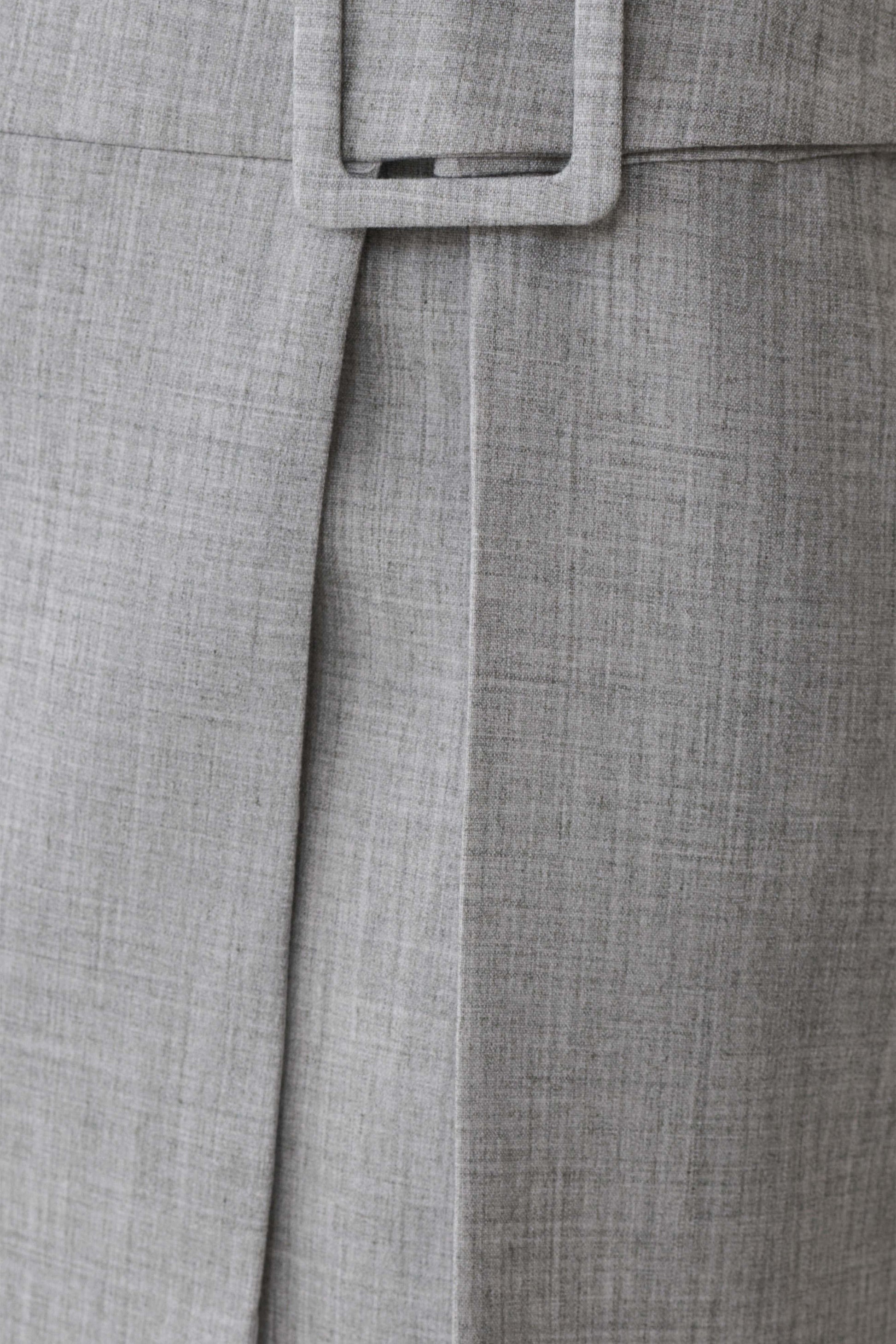 Daisy Wrap Mini Skirt - Charcoal Marle #8