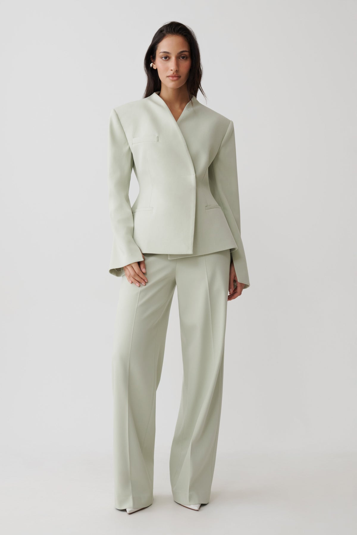 Katherine Suiting Straight Leg Pants - Sage #7