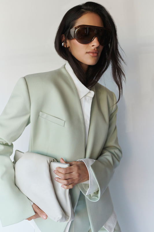 Katherine Suiting Structured Blazer - Sage