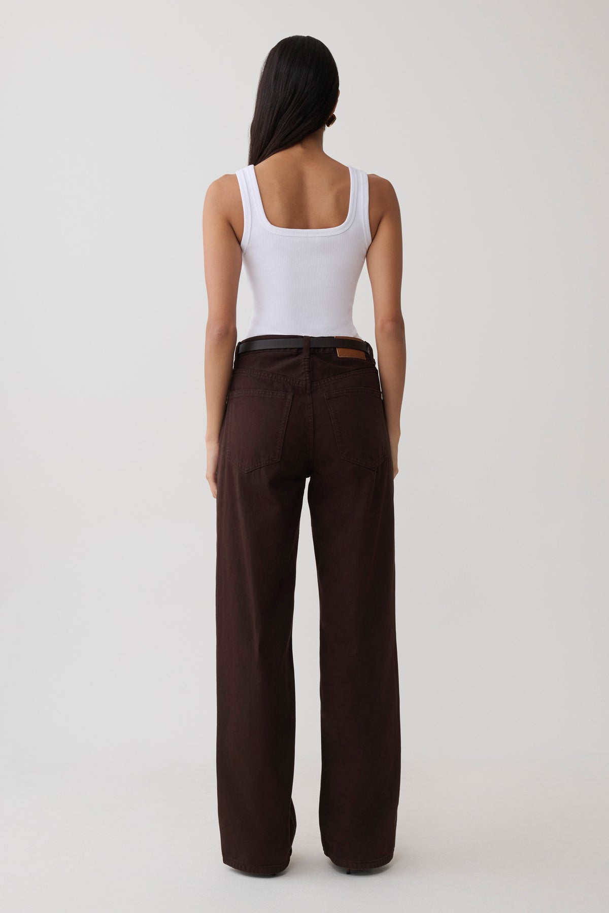 Mannon Mid Rise Denim Jeans - Chocolate #2