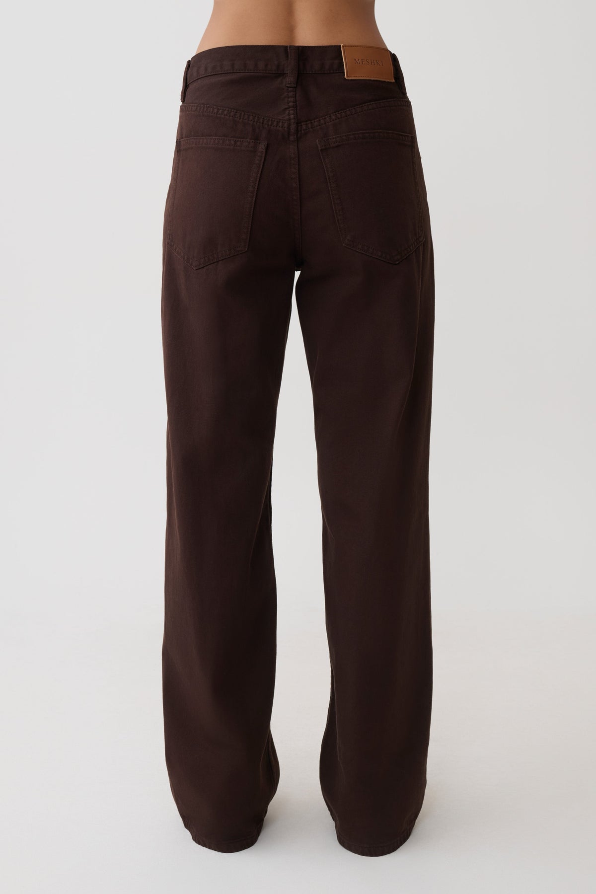 Mannon Mid Rise Denim Jeans - Chocolate #6