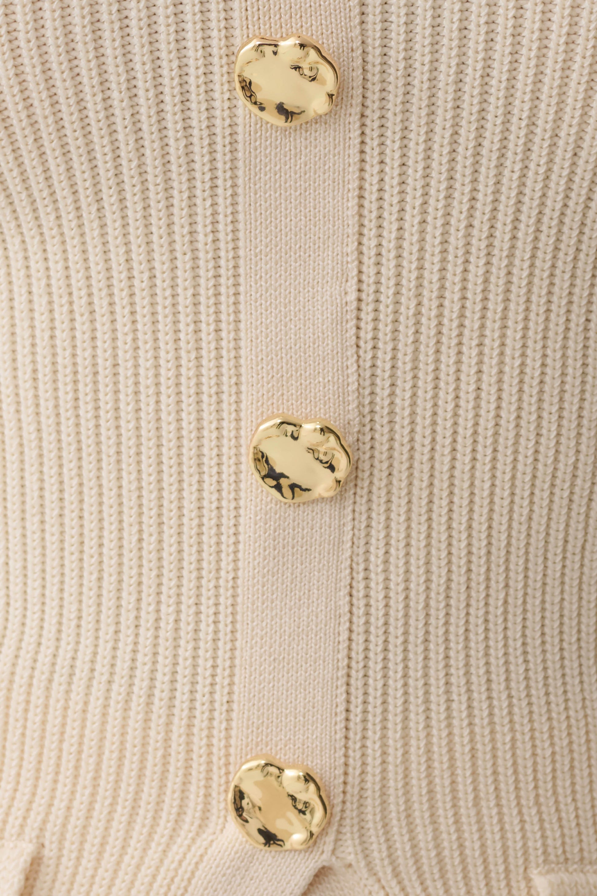 Suzie Ribbed Long Sleeve Longline Top - Ivory #9