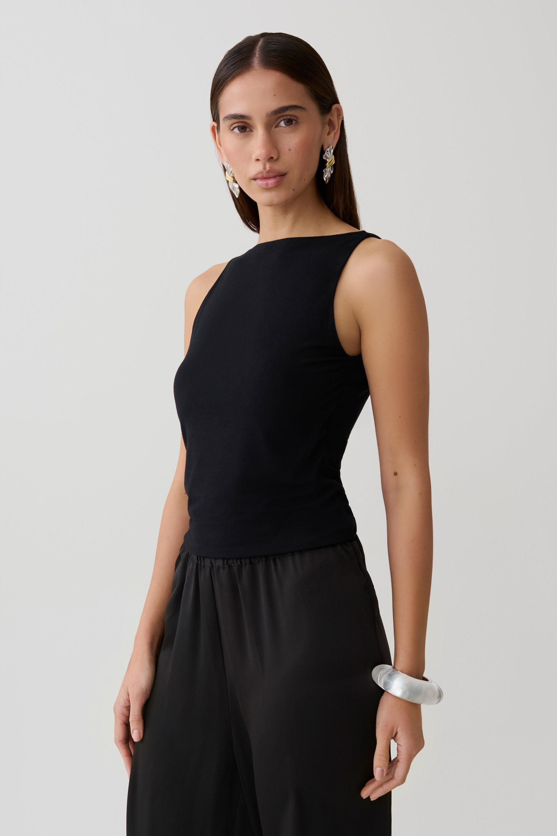 Yura Backless Twist Top - Black #3