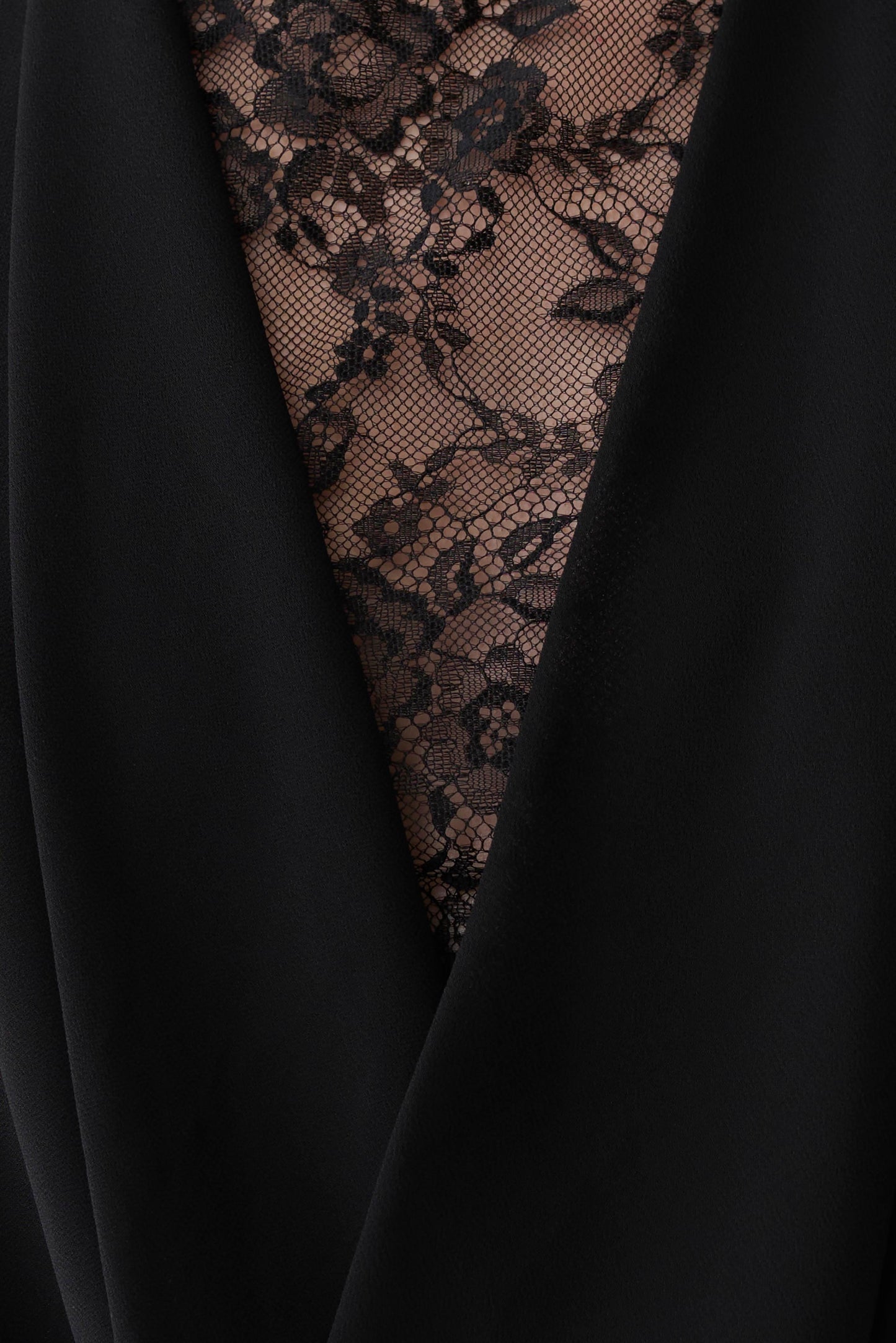 Arra Chiffon & Lace Halter Top - Black
