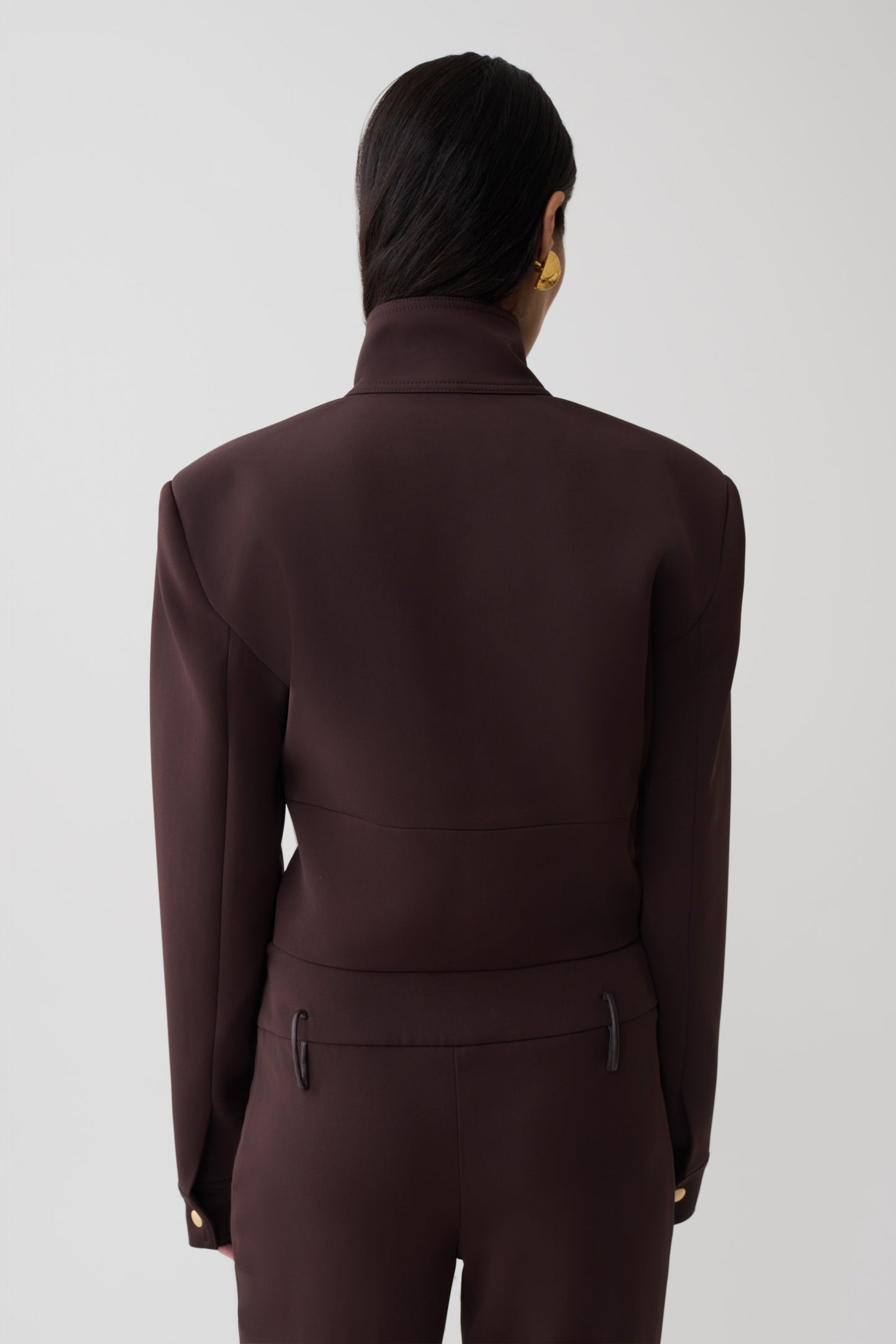 Brooke Structured Suiting Jacket - Burgundy