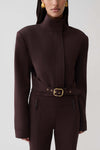Brooke Structured Suiting Jacket - Burgundy