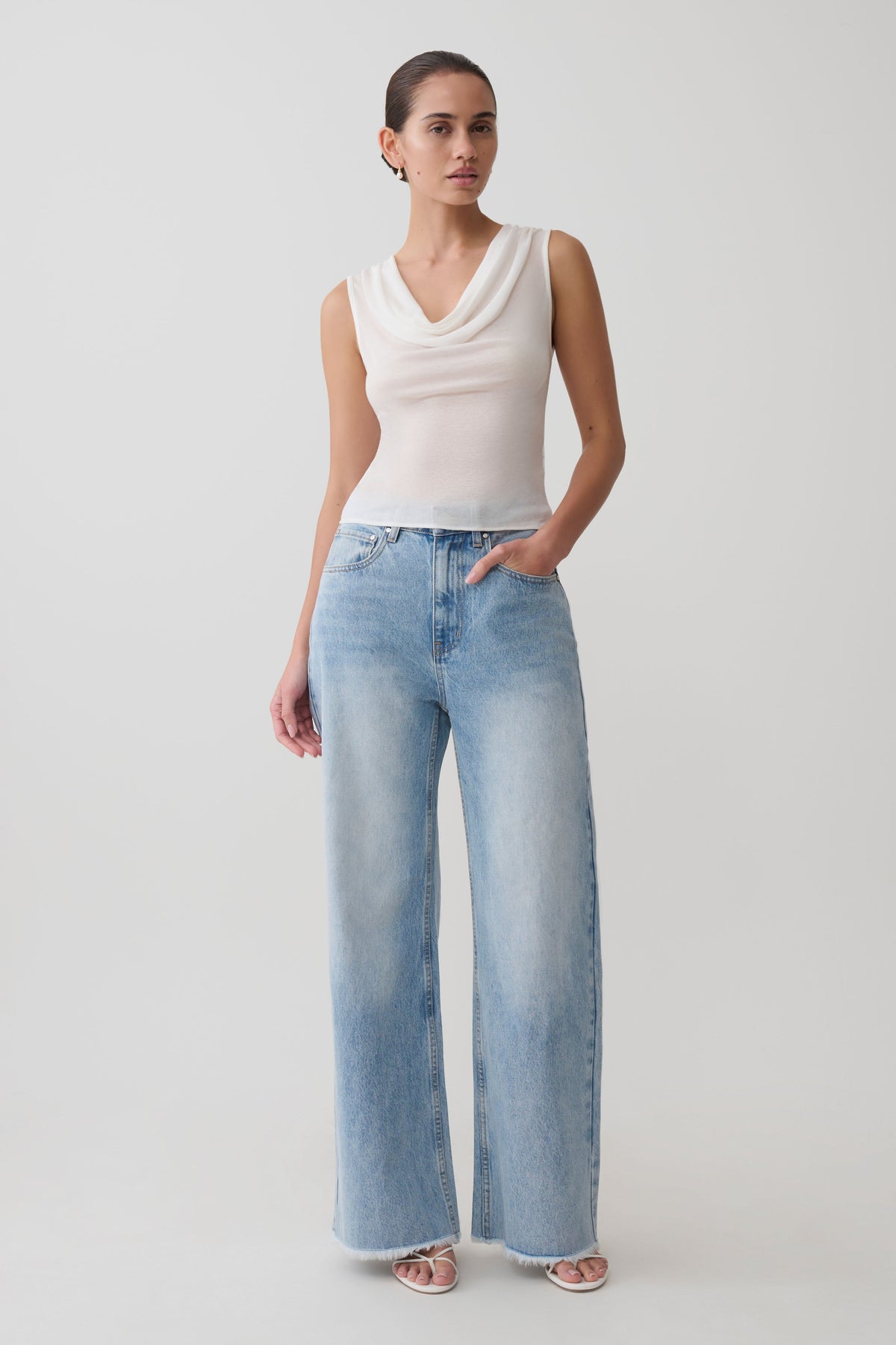 Ciaran Sleeveless Sheer Top - Ivory #8