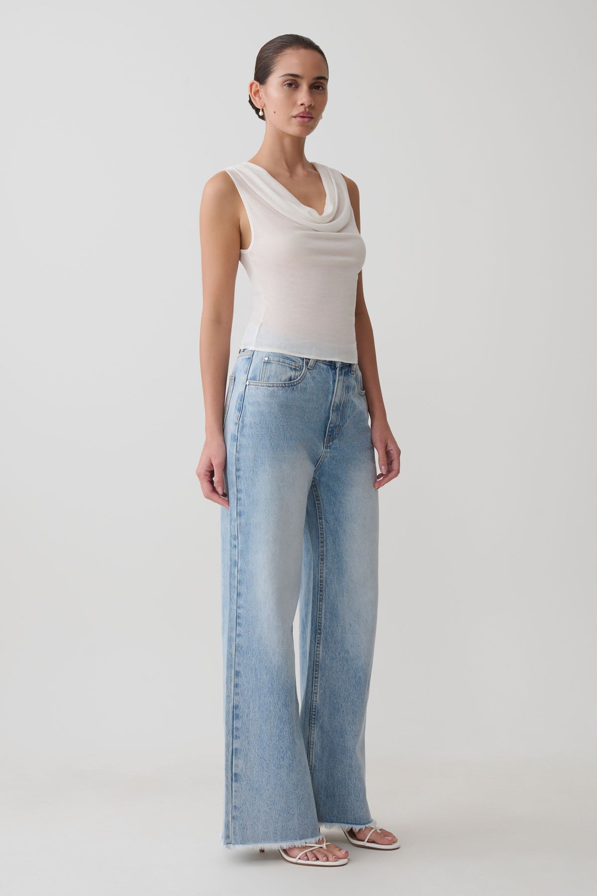 Ciaran Sleeveless Sheer Top - Ivory #6