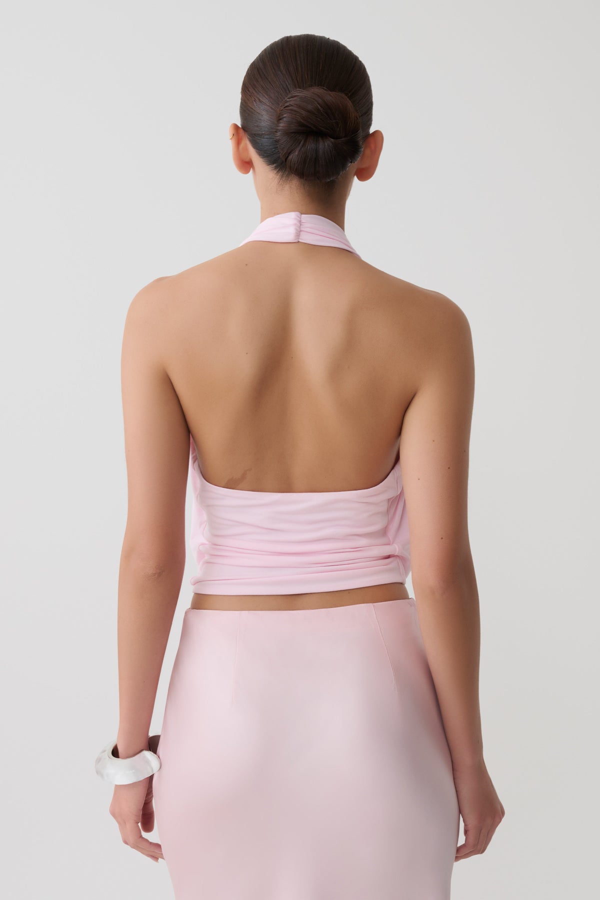 Huyen Cowl Front Modal Top - Ballet Pink #2
