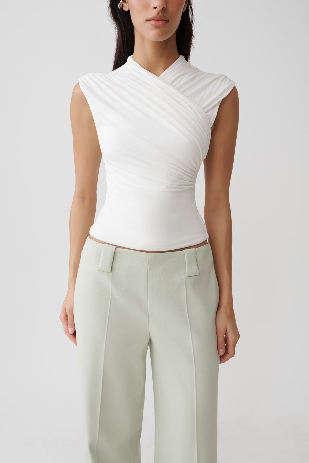 Kilo Crossover Jersey Top - White #3