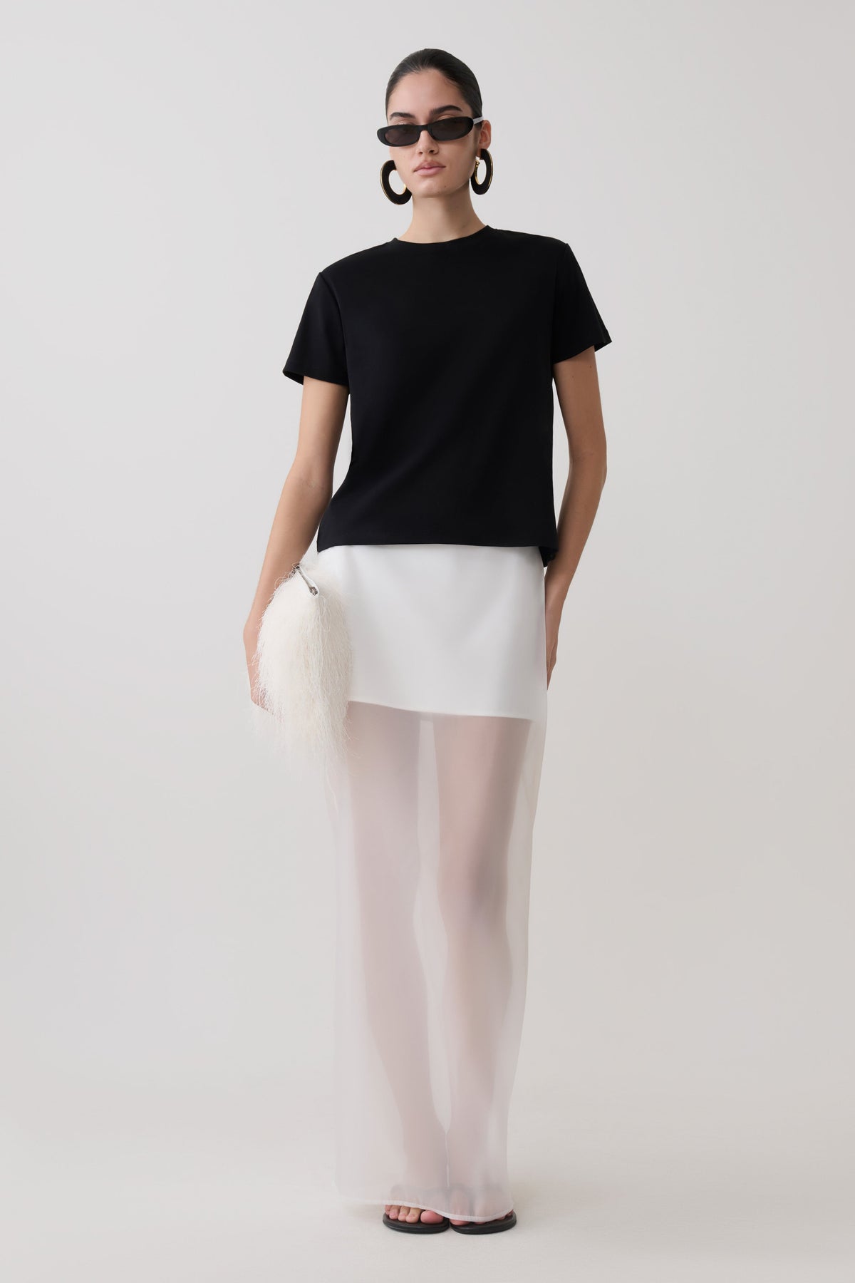 Ximena Organza Maxi Skirt - White #5
