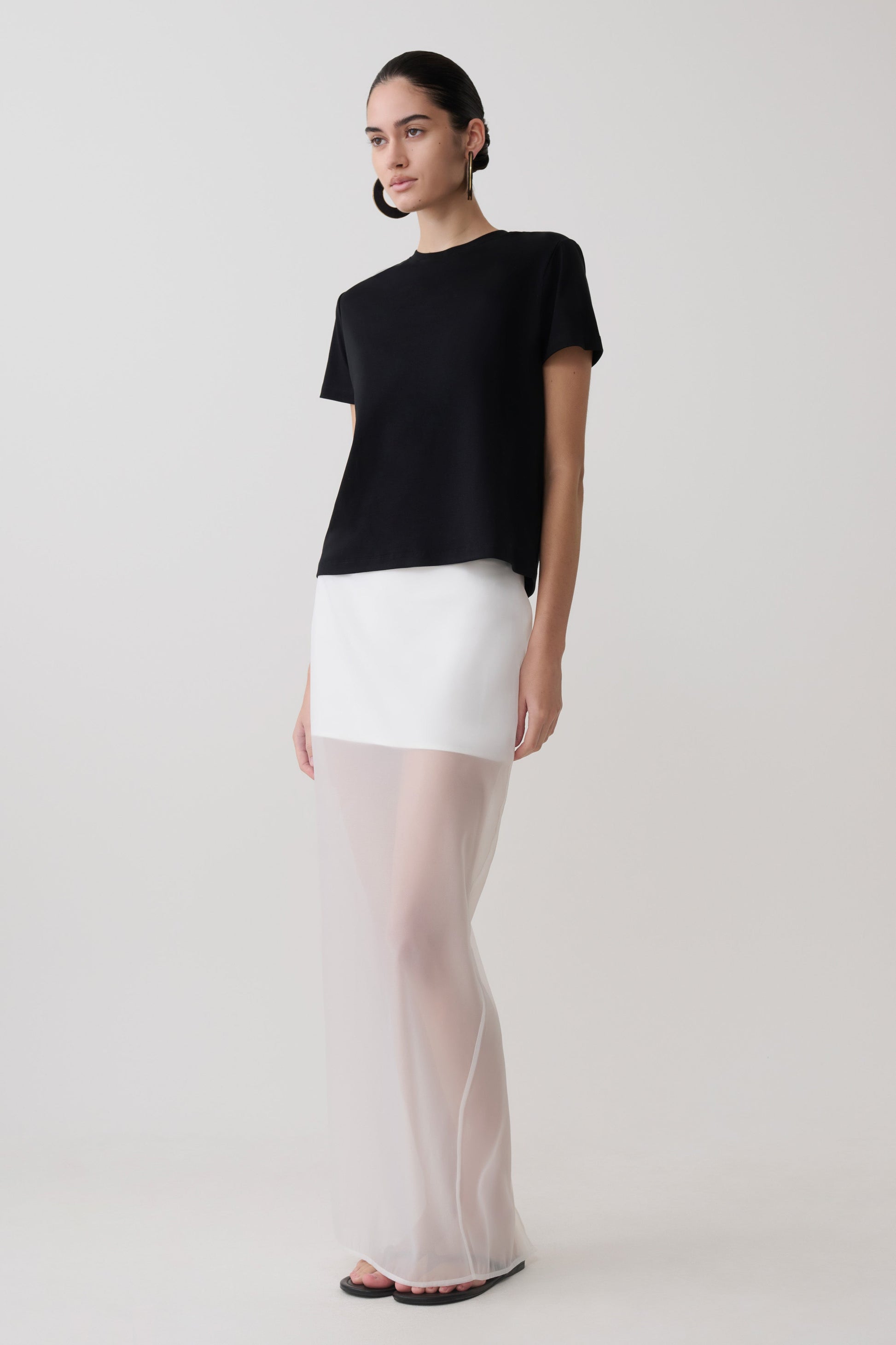 Ximena Organza Maxi Skirt - White #4
