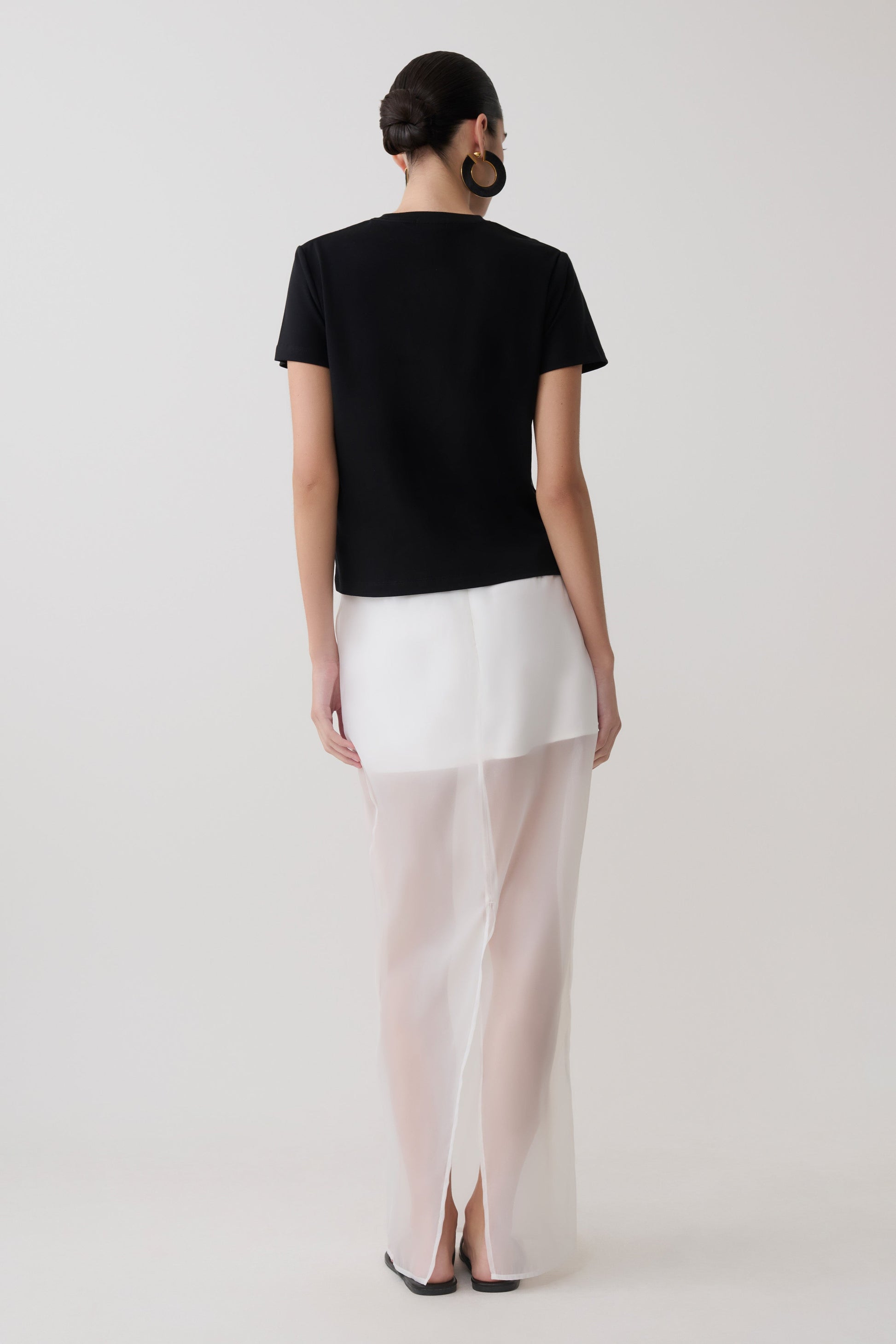 Ximena Organza Maxi Skirt - White #2