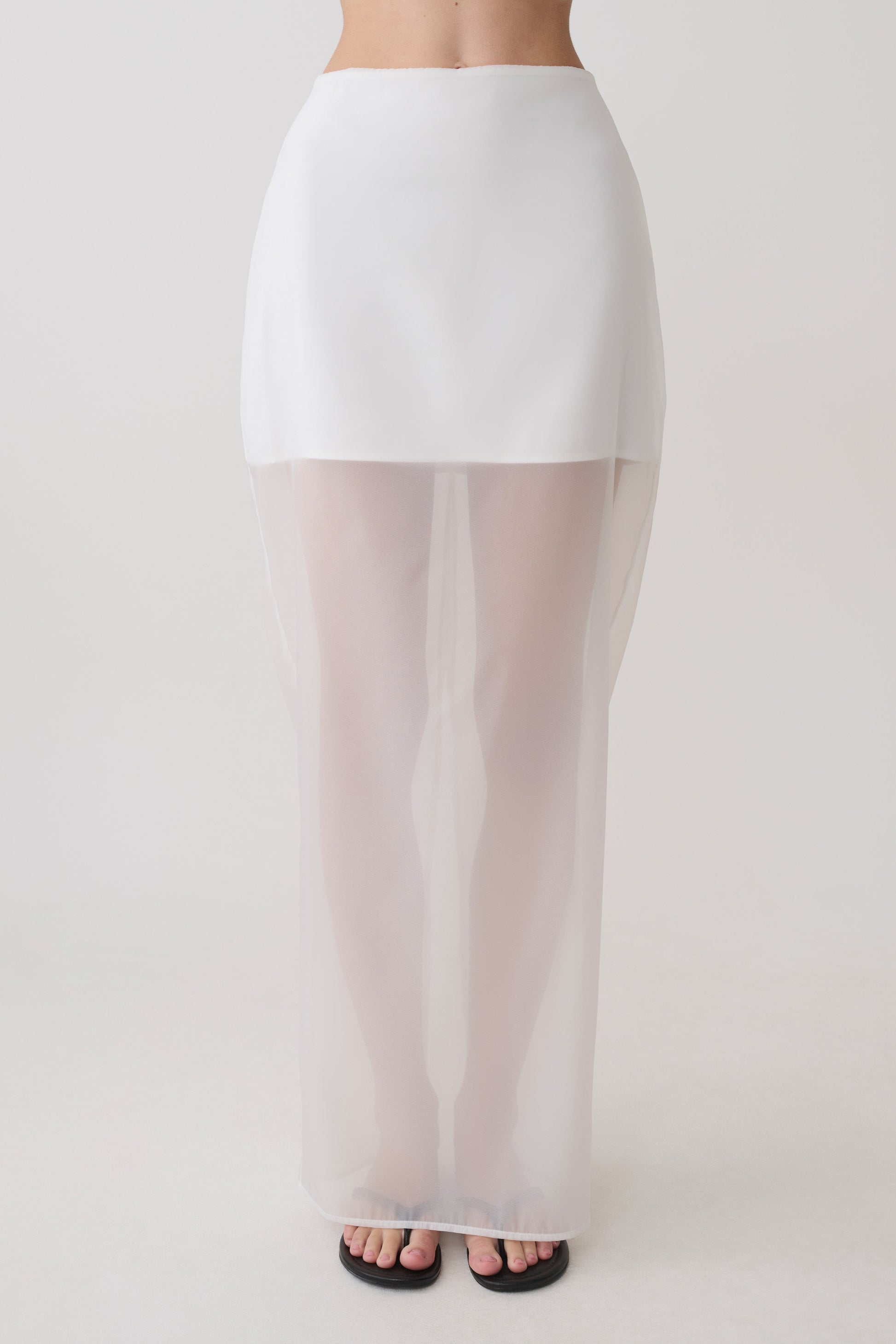 Ximena Organza Maxi Skirt - White #8