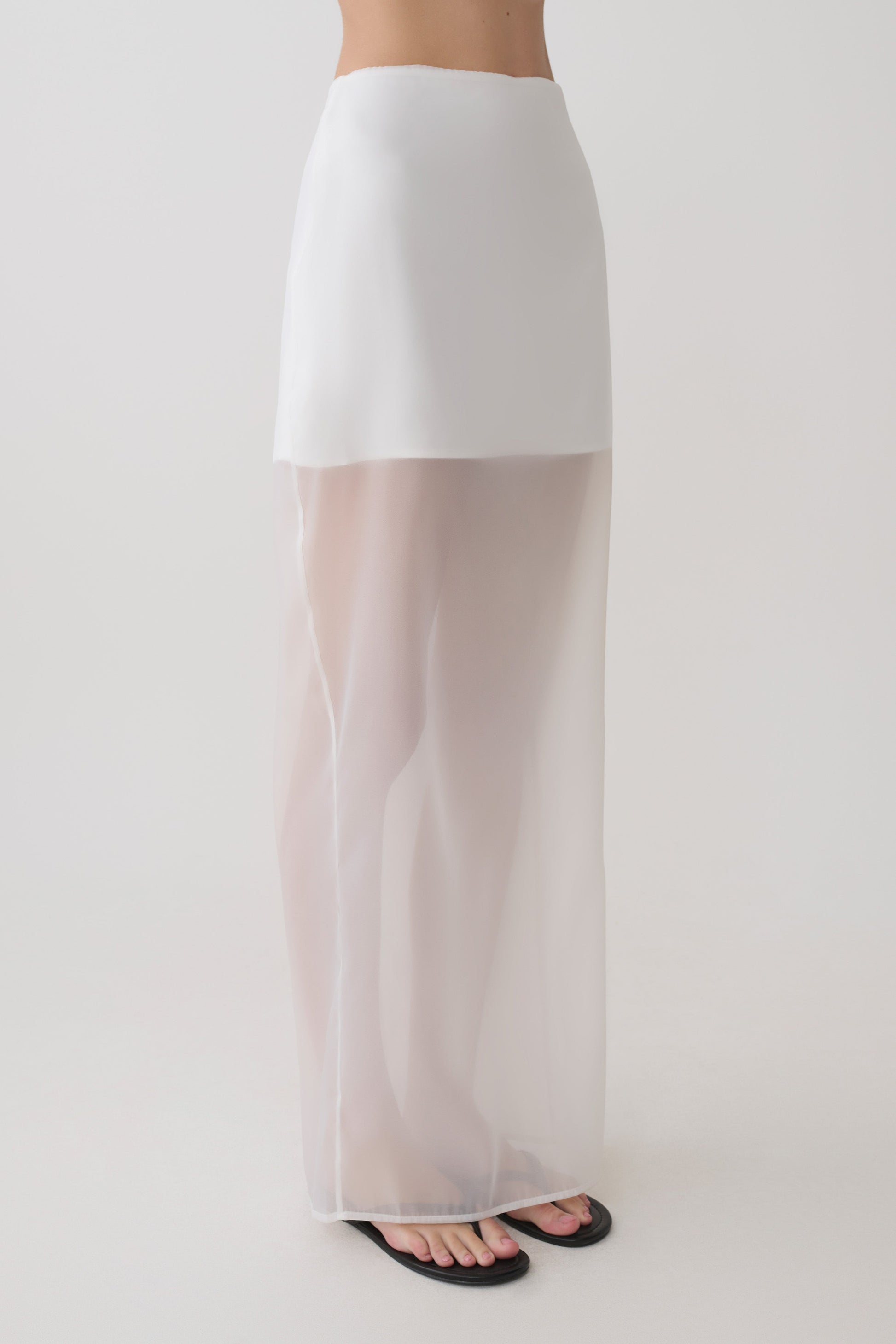 Ximena Organza Maxi Skirt - White #6