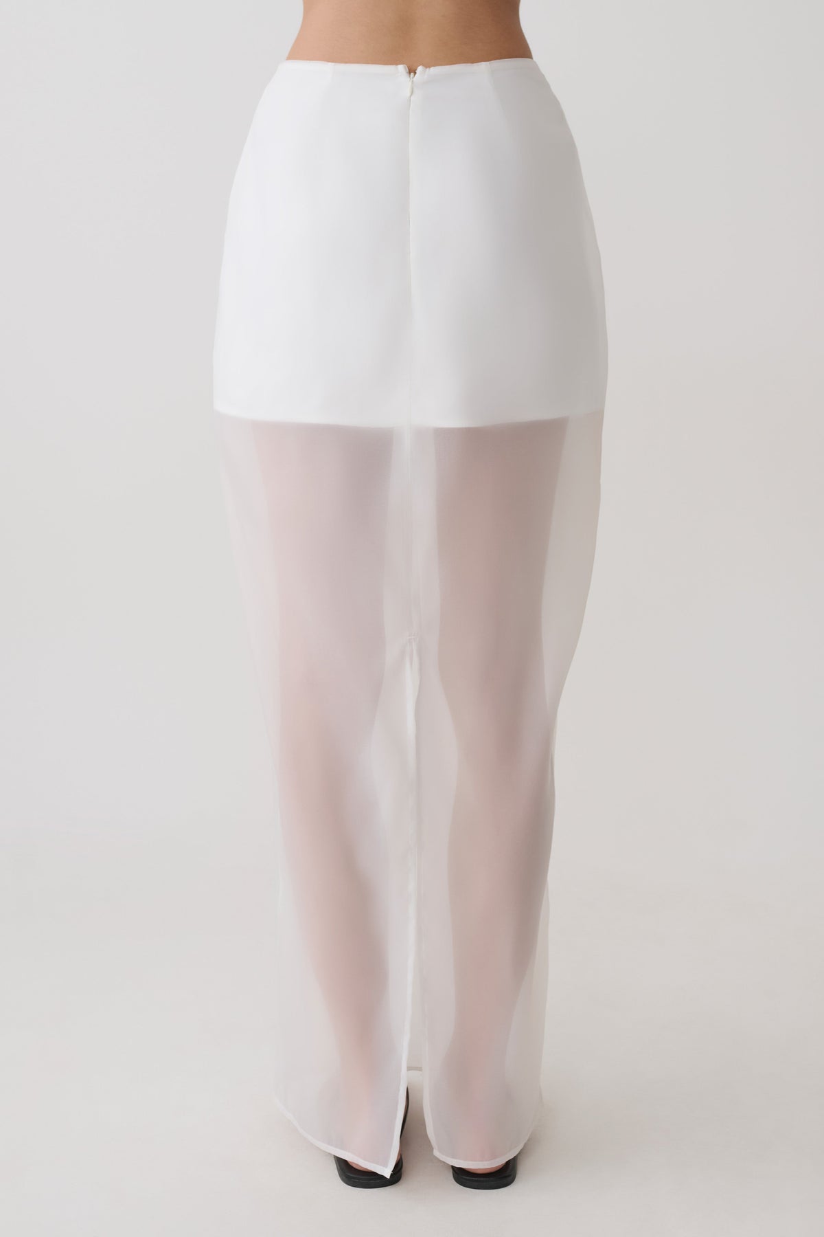 Ximena Organza Maxi Skirt - White #7