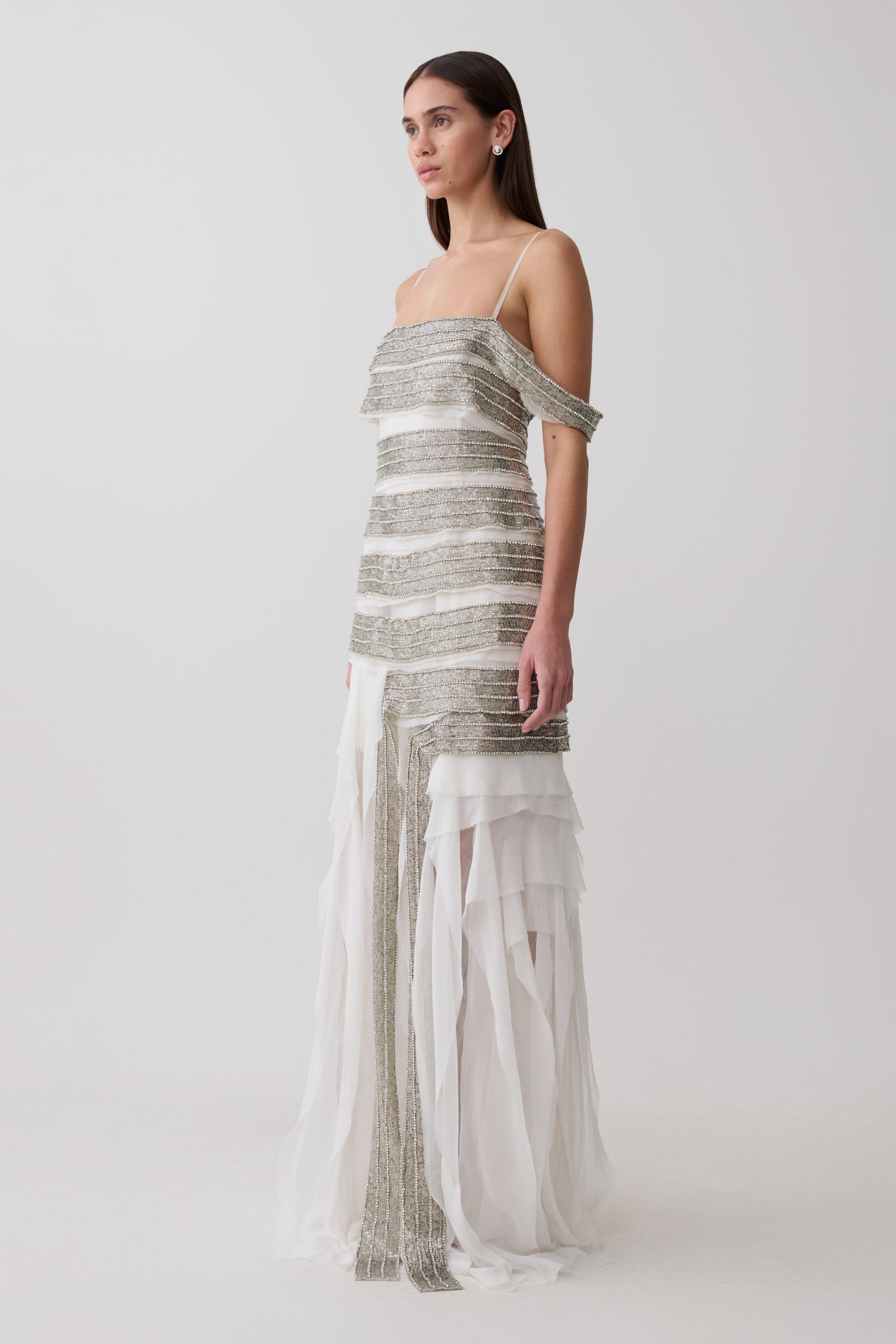 Jaide Embellished Maxi Dress - White #5