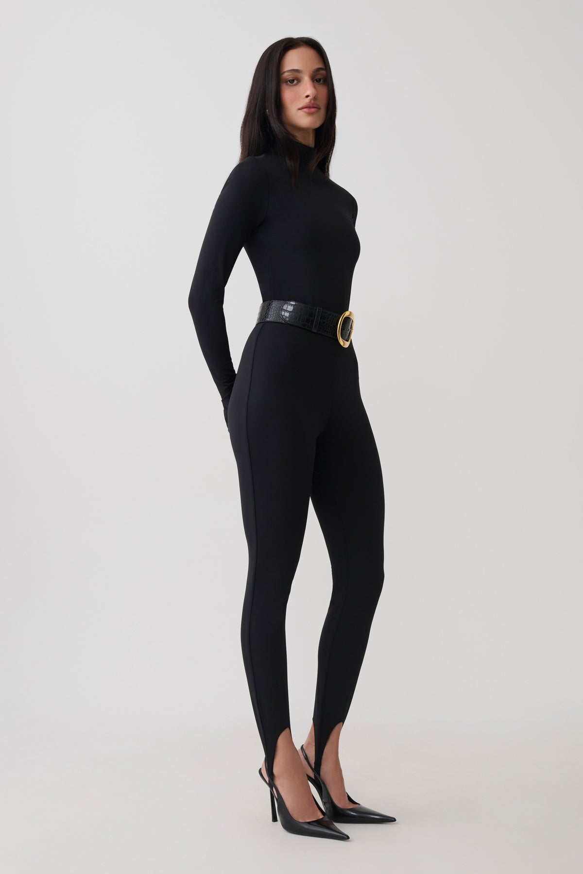 Almira Jersey Stirrup Leggings - Black #2