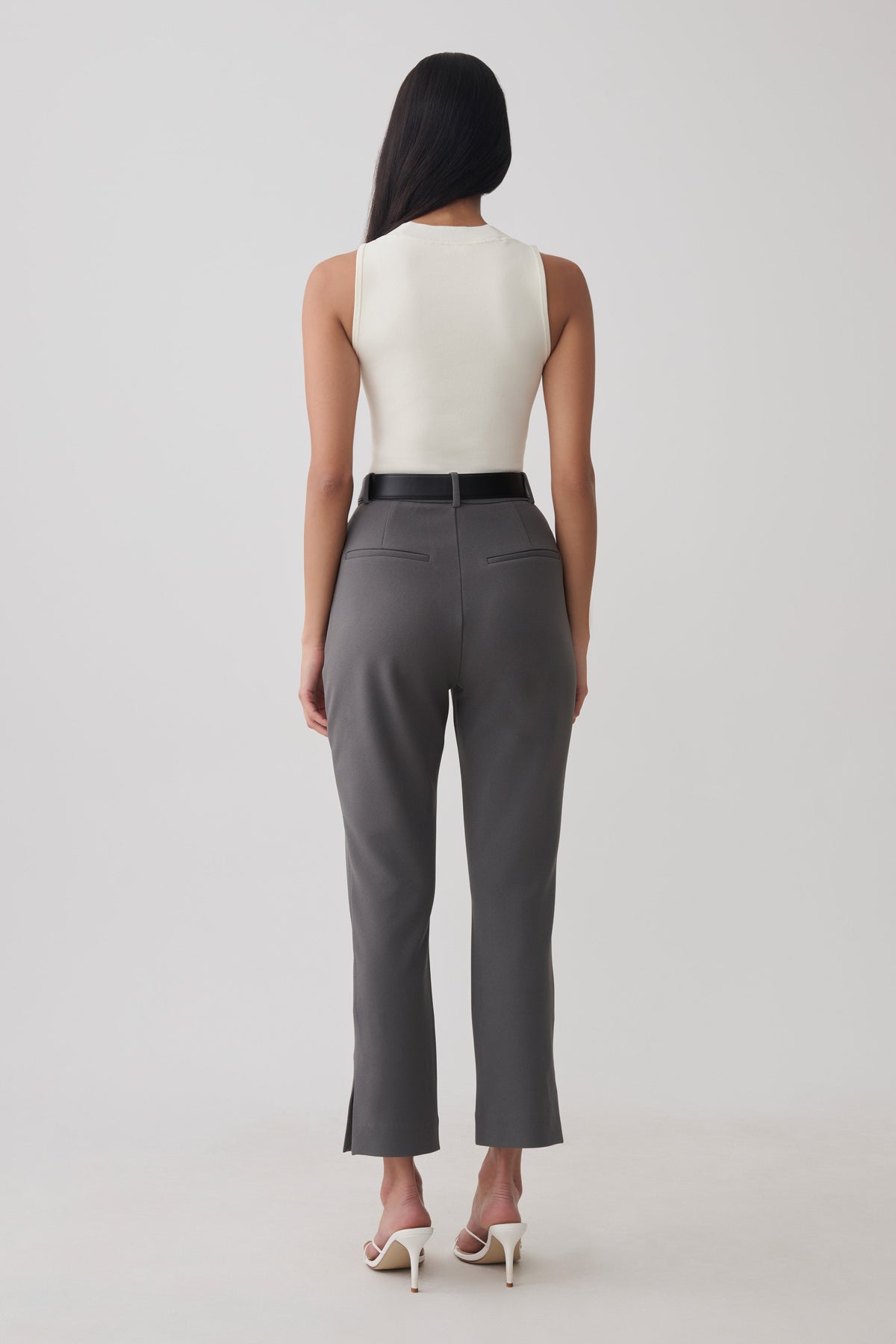 Jaimen Crepe Pants - Charcoal #2