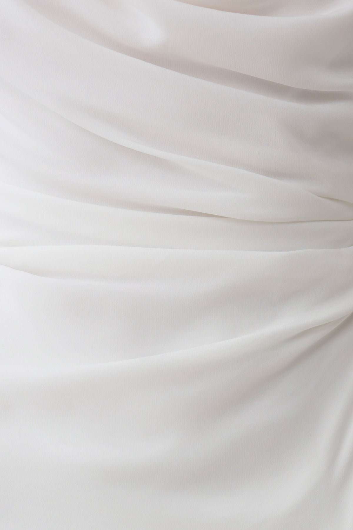Lucile Cowl Drape Satin Mini Dress - White #7