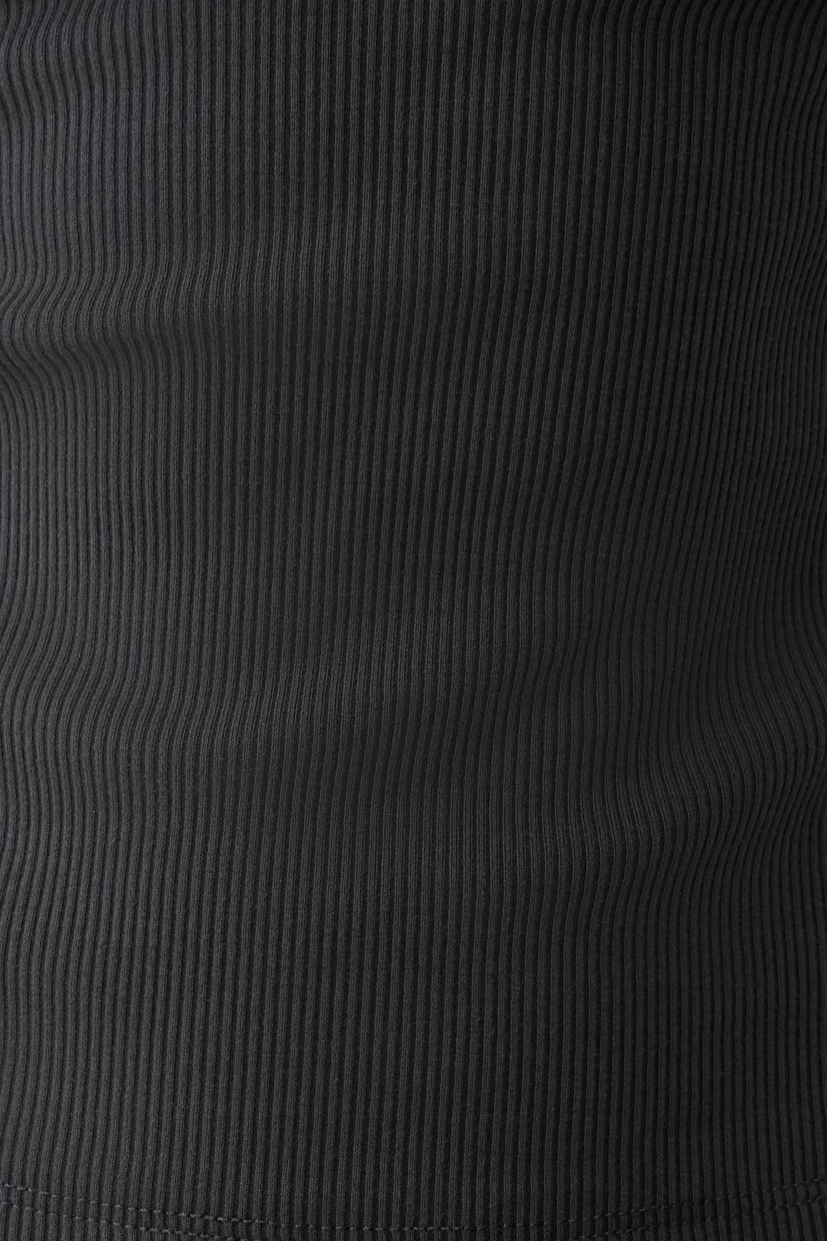 Myrtle Ribbed Sleeveless Lapel Top - Dark Charcoal #5