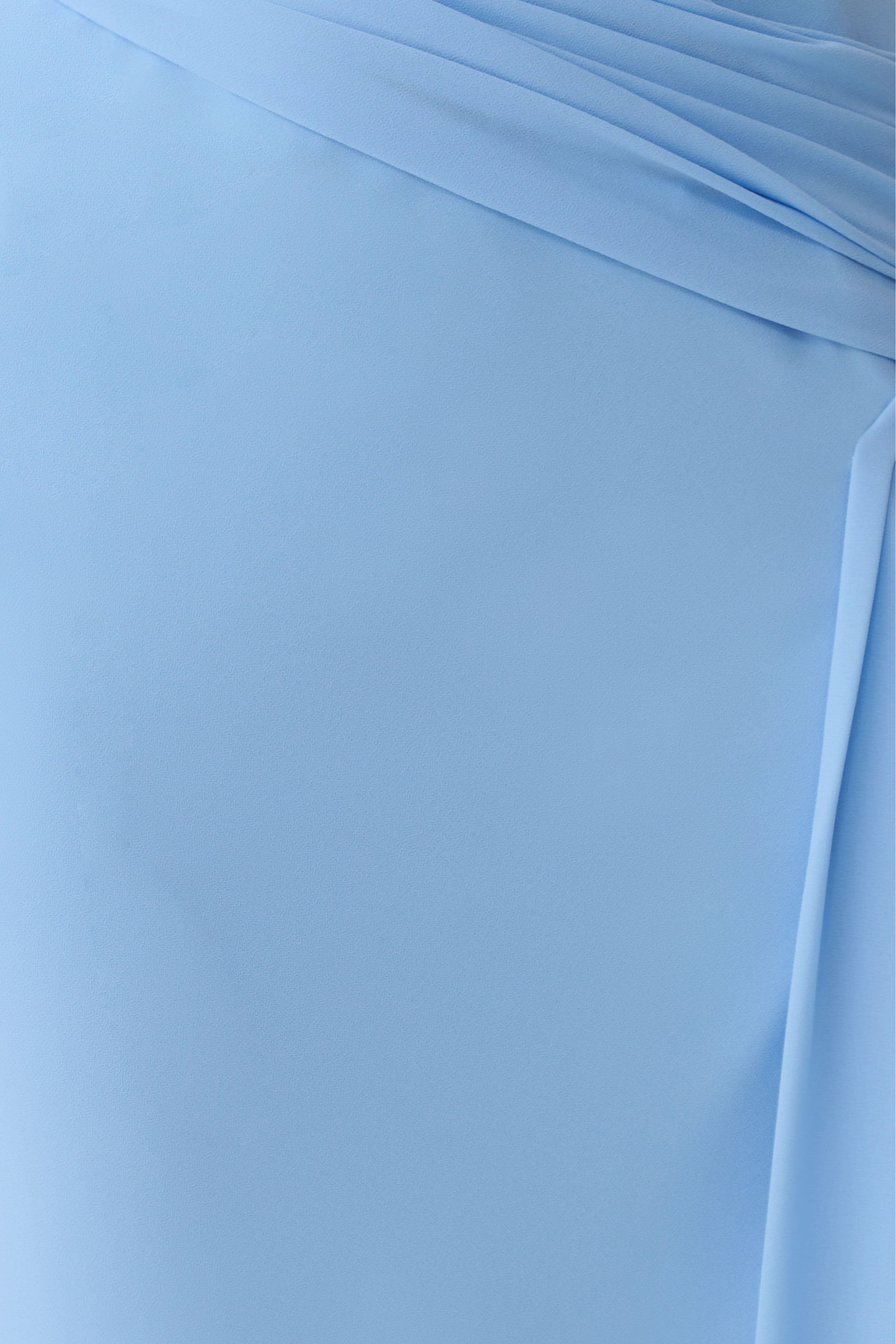 Marjorie Draped Back Chiffon Maxi Dress - Sky Blue #7