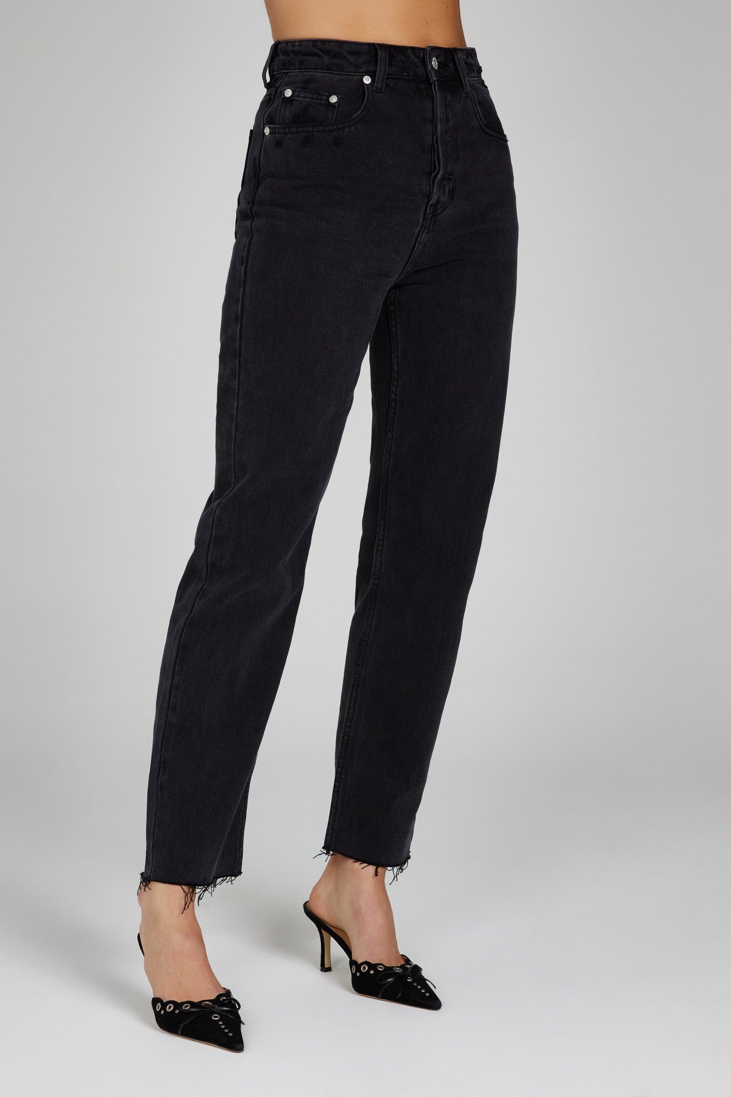 Tina Mom Jean - Washed Black