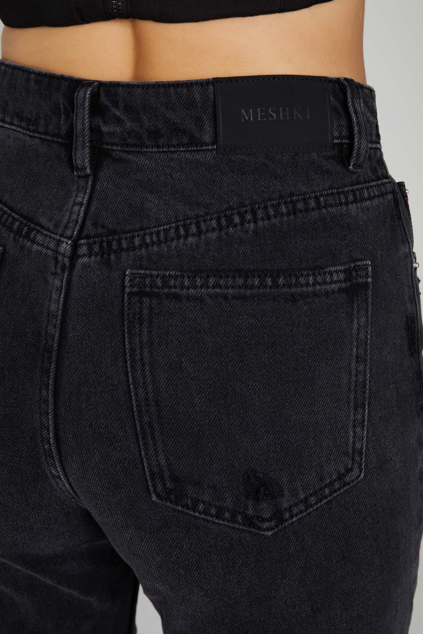 Tina Mom Jean - Washed Black