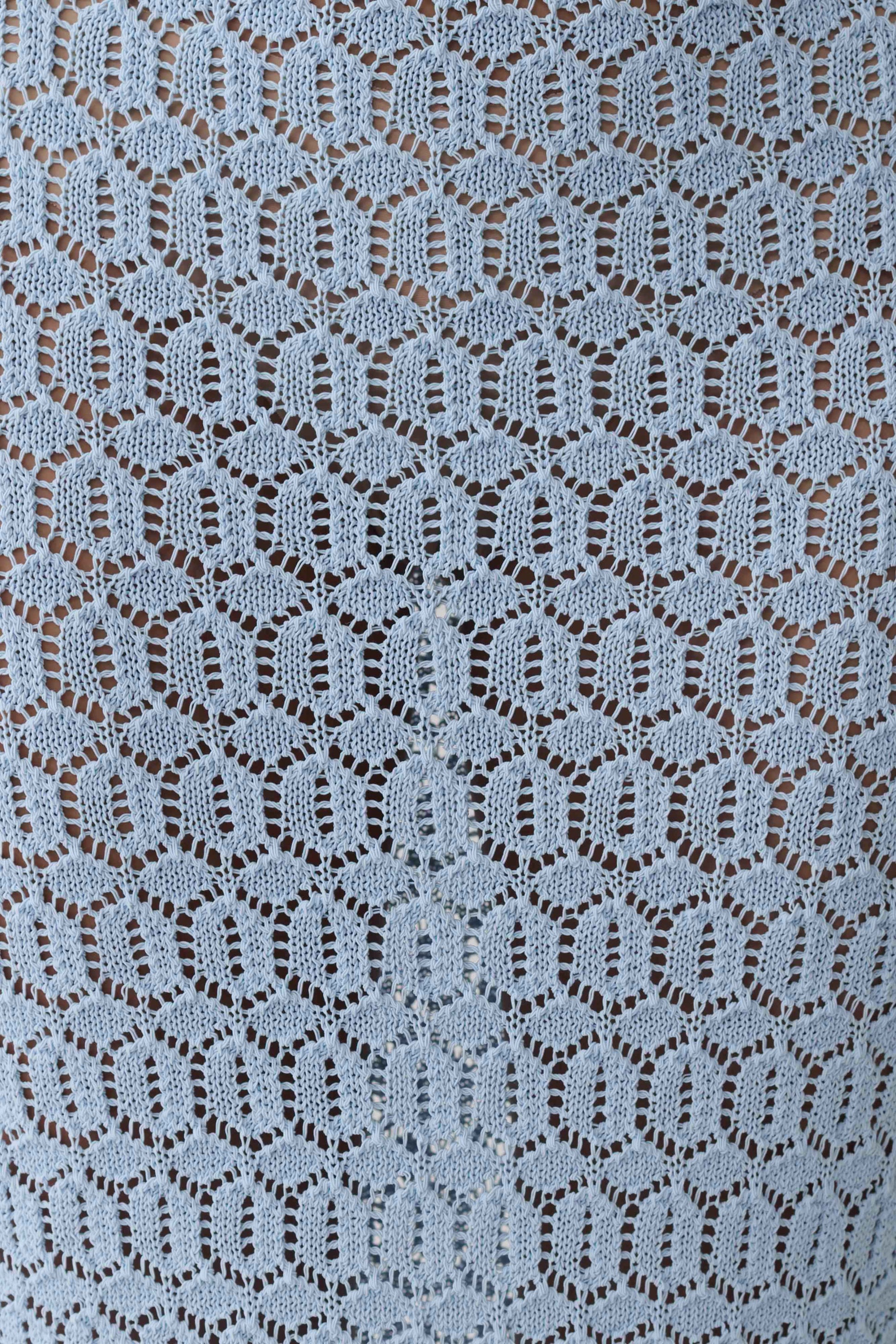Courtney Crochet Knit Maxi Skirt - Pale Blue #7