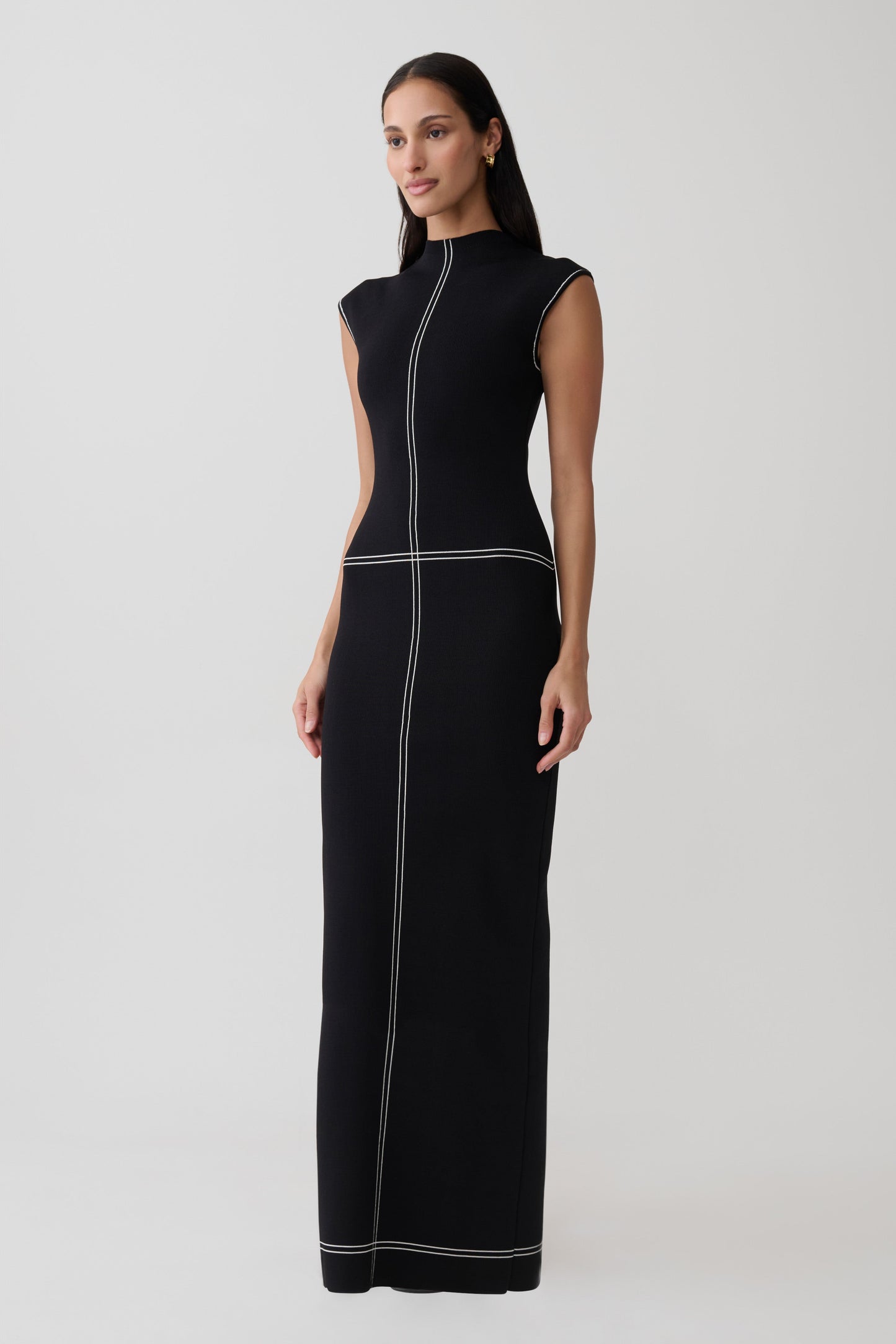 Malone Bandage Knit Midi Dress - Black
