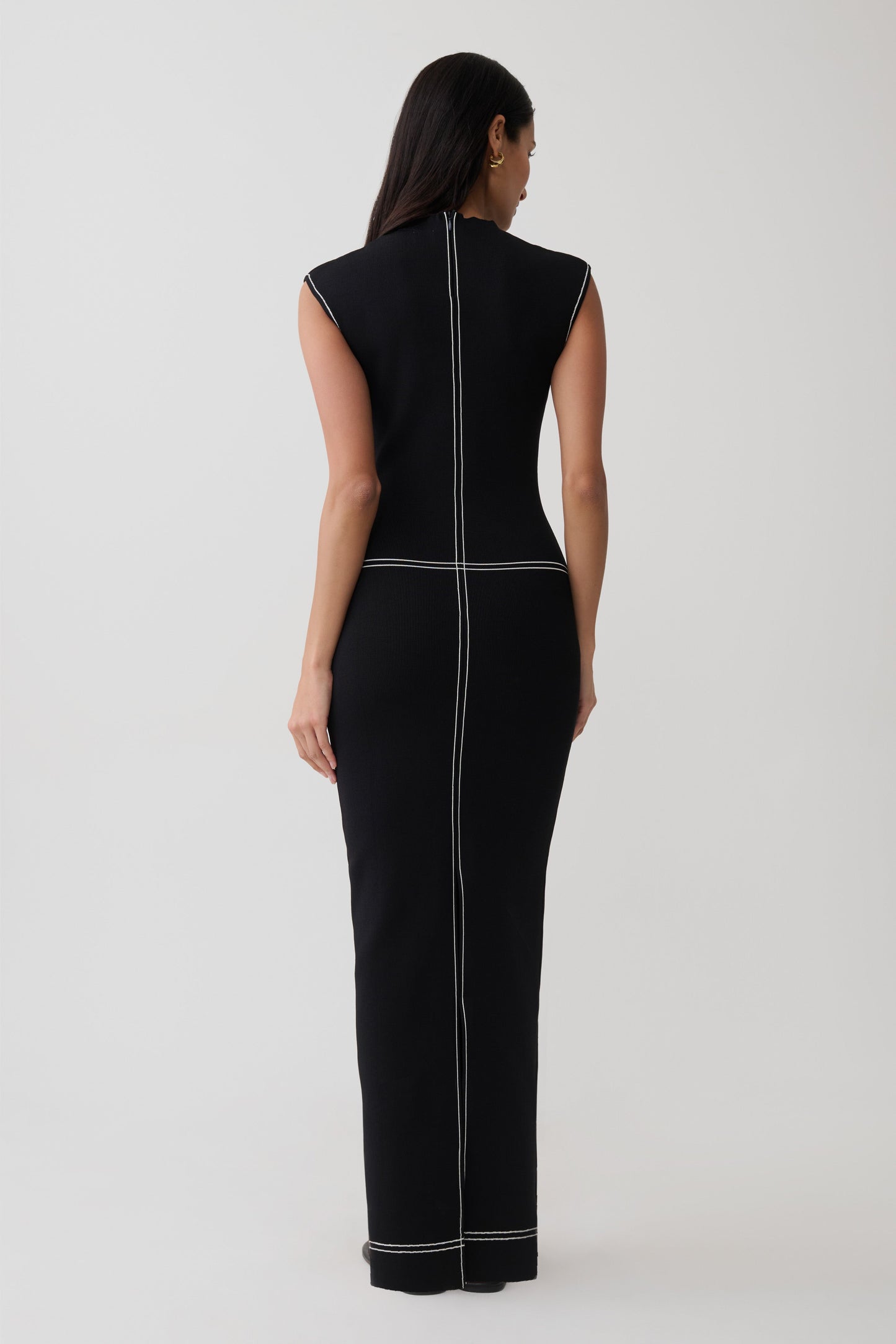 Malone Bandage Knit Midi Dress - Black