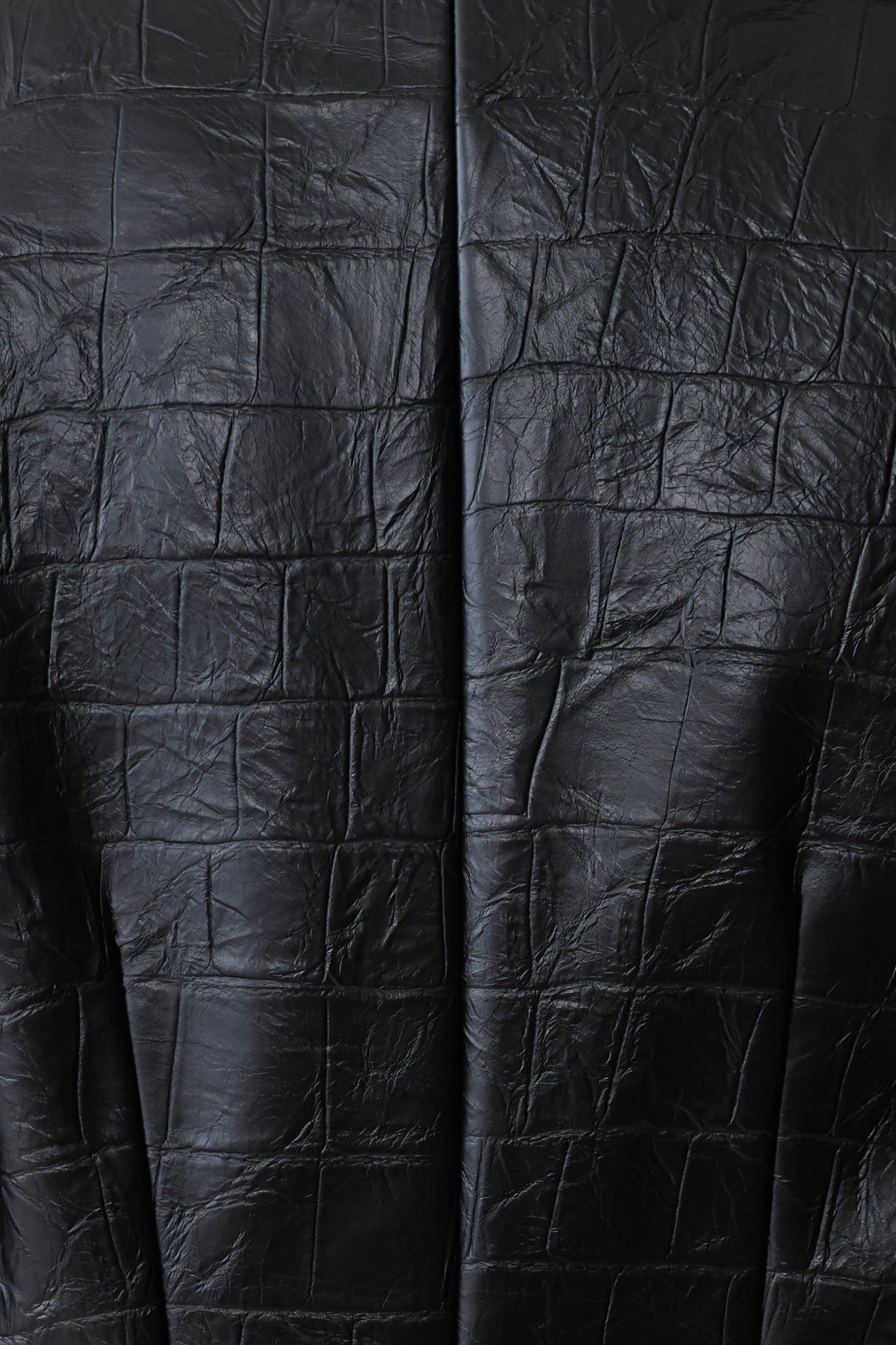 Rundy Croc Faux Leather Coat - Black