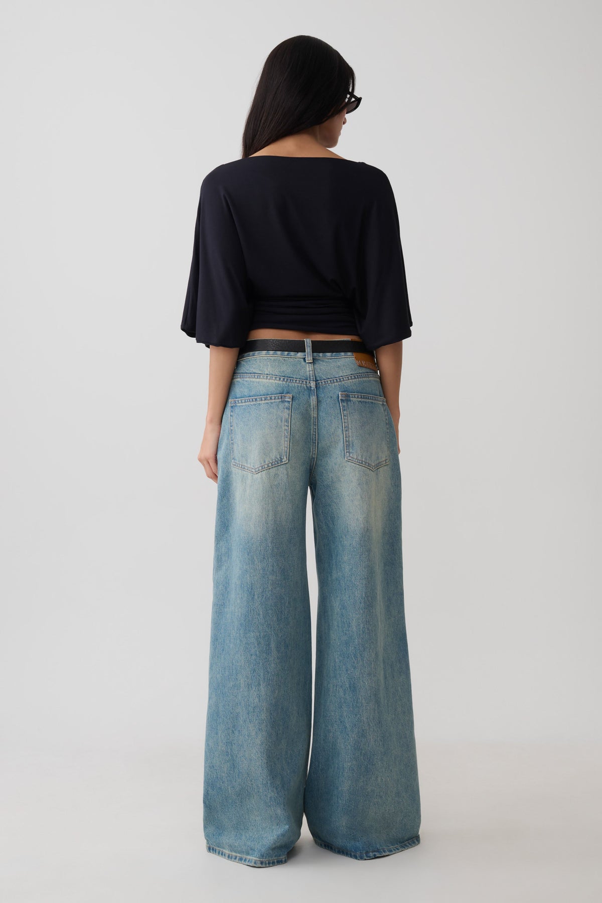 Sila Modal Batwing Short Sleeve Top - Black