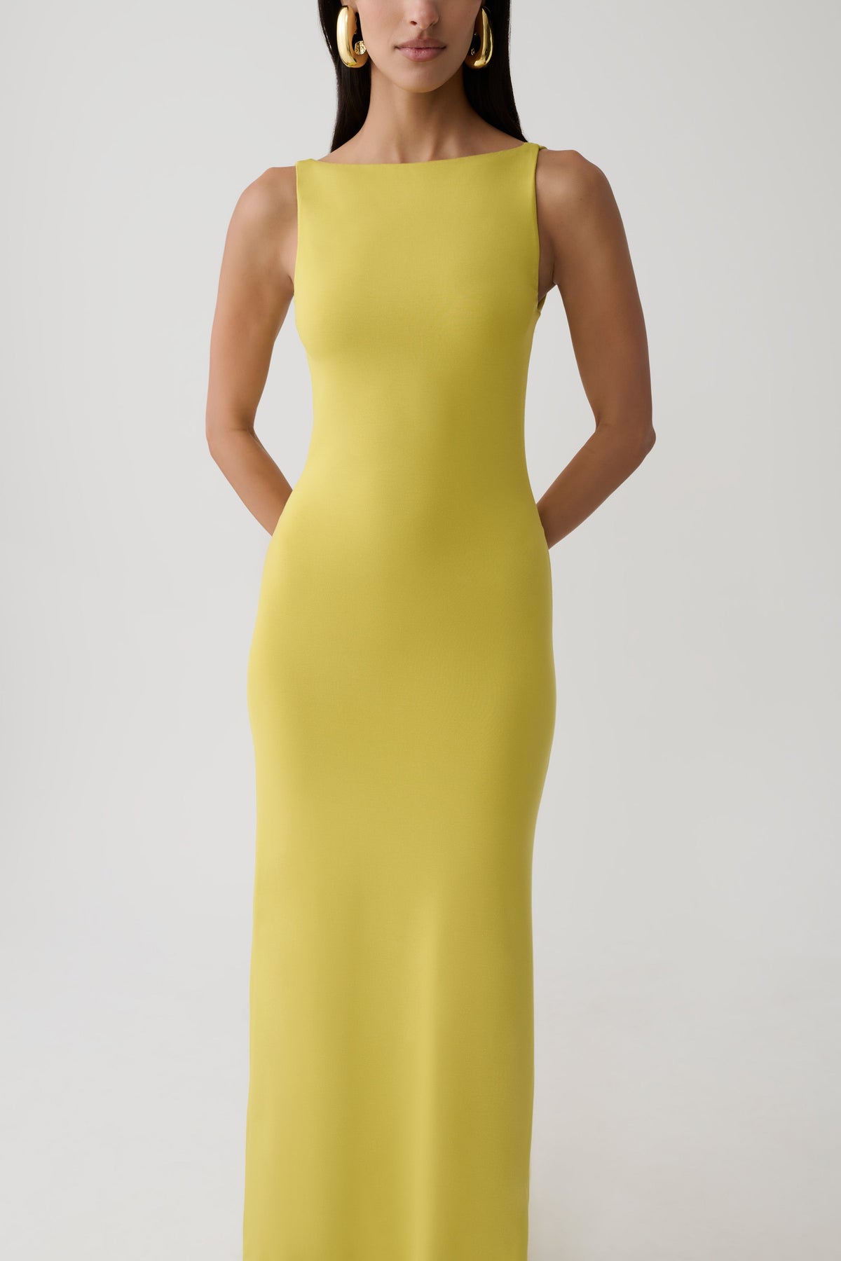 Yura Backless Twist Maxi Dress - Orchard Moss #2