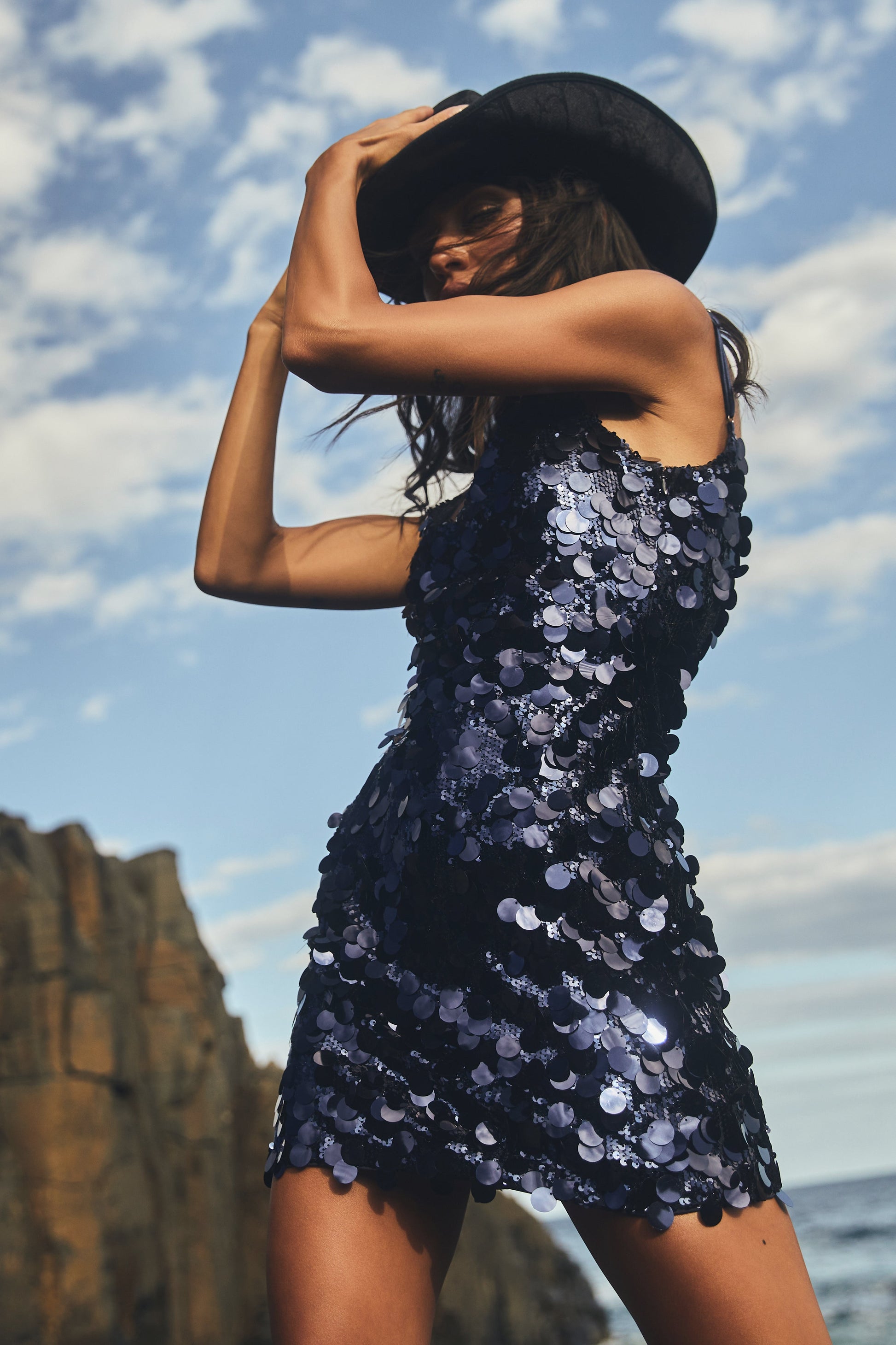 Romilly Sequin Mini Dress - Midnight Navy #10