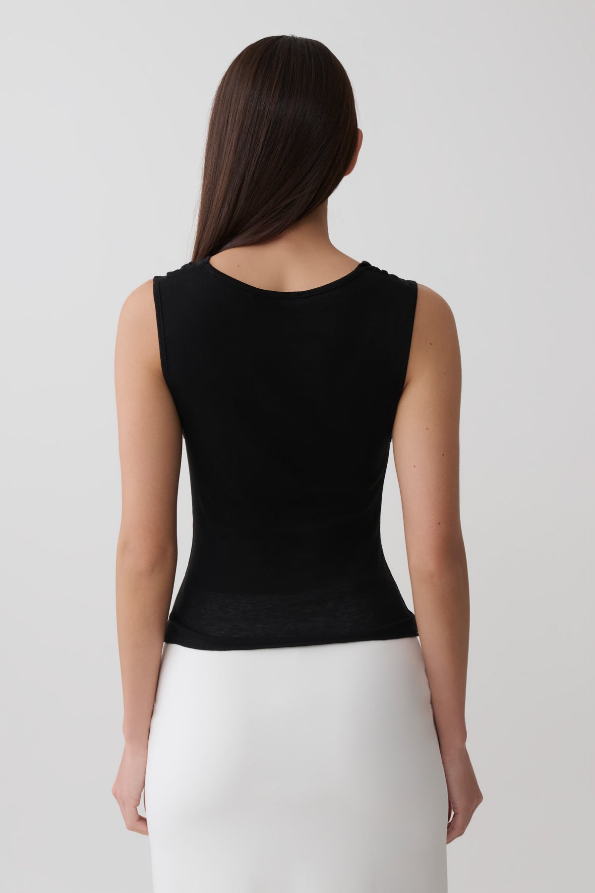 Ciaran Sleeveless Sheer Top - Black #2