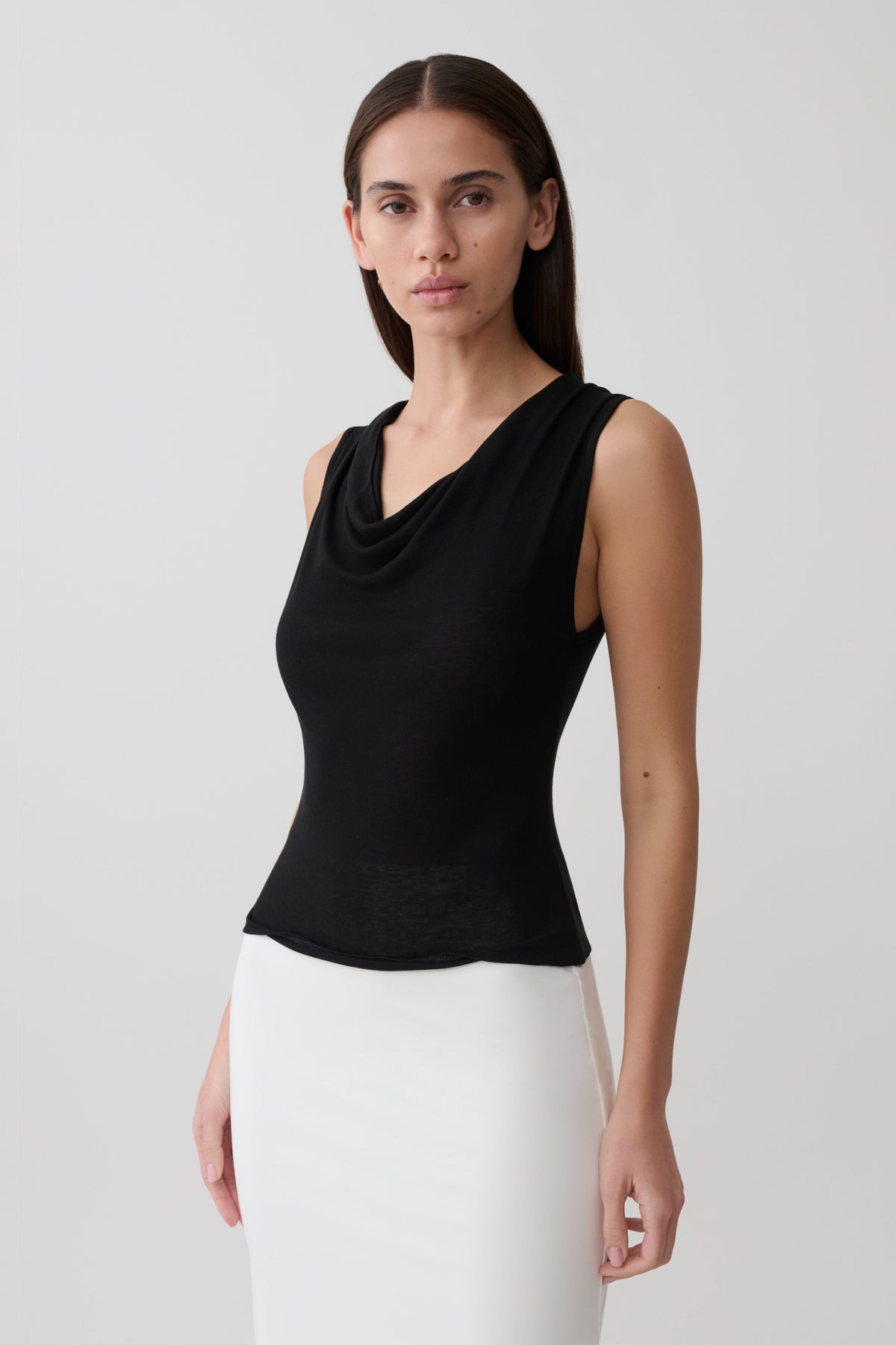 Ciaran Sleeveless Sheer Top - Black #5