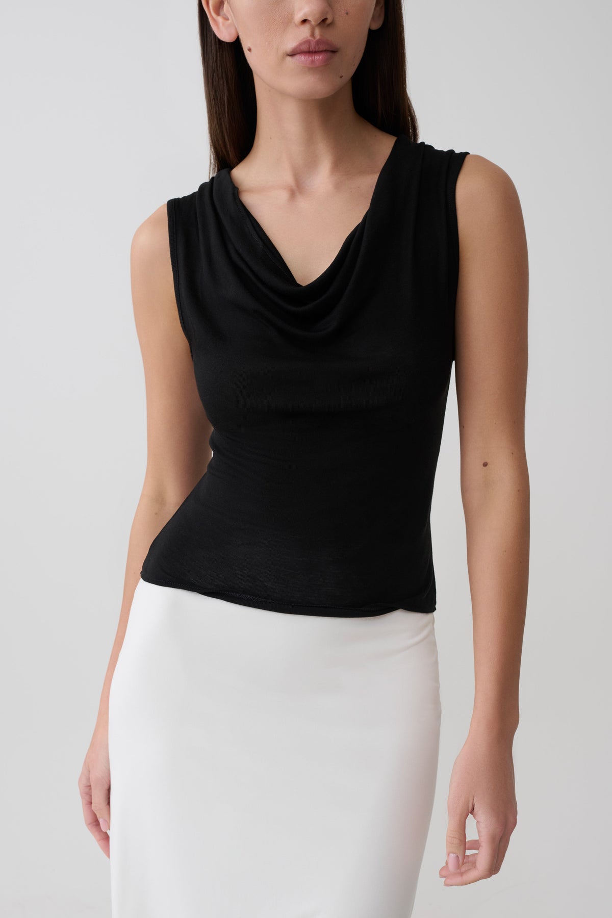 Ciaran Sleeveless Sheer Top - Black #3