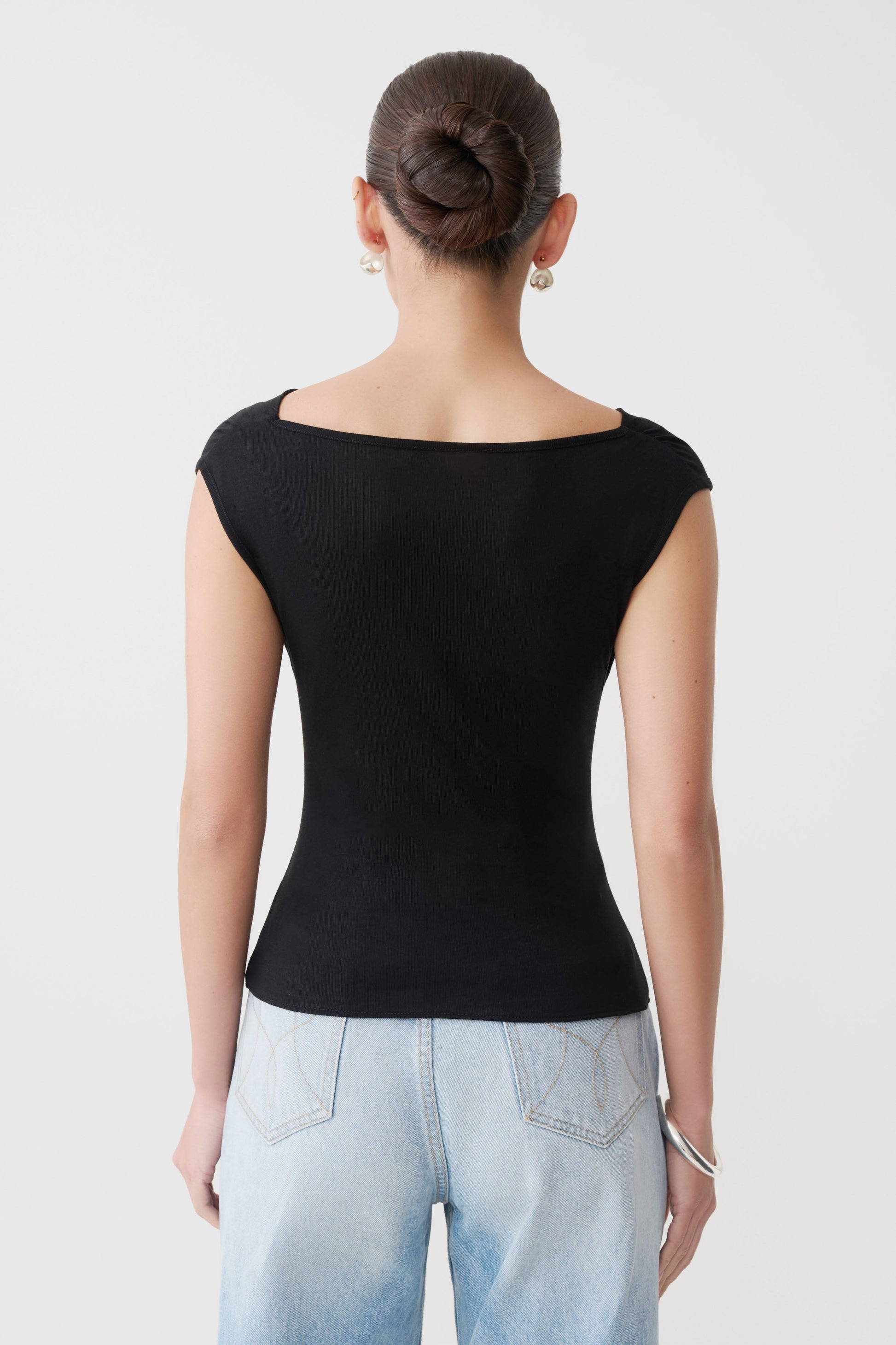 Ciaran Sleeveless Sheer Top - Black #2